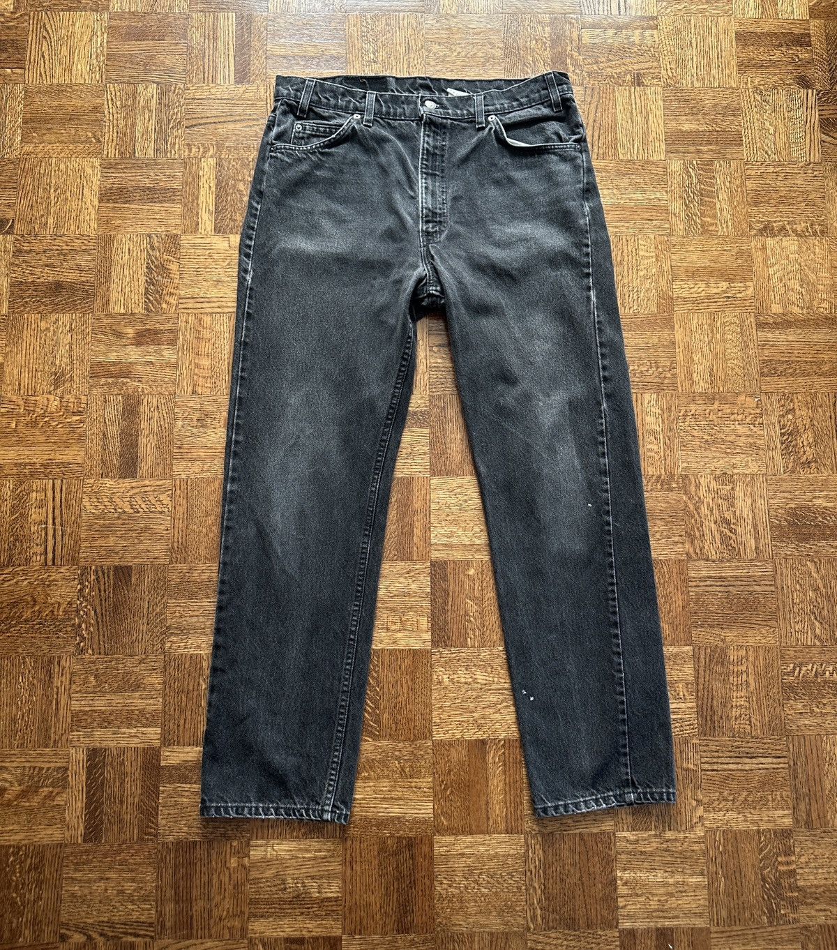 Levi's Vintage 90s Levi's Orange Tab Faded Black Denim Jeans Size US 36 / EU 52 - 2 Thumbnail