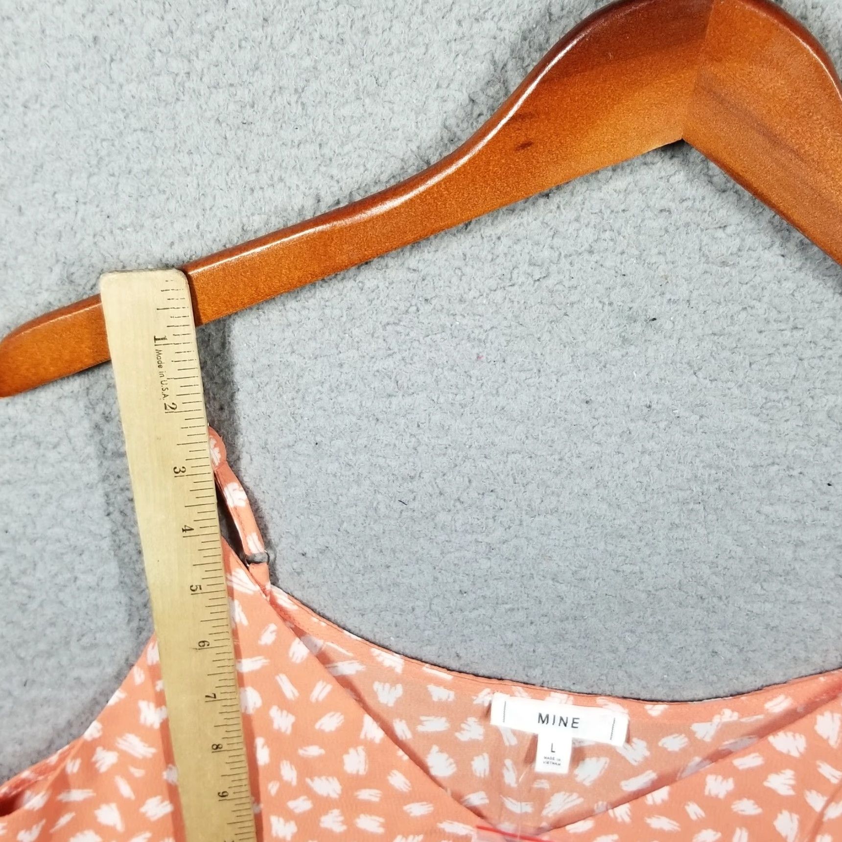 Anthropologie VINTAGE Anthropologie MINE Women's Tank Top Sleeveless Spaghetti Strap Floral Peach Large Orange 90s Size L / US 10 / IT 46 - 3 Thumbnail