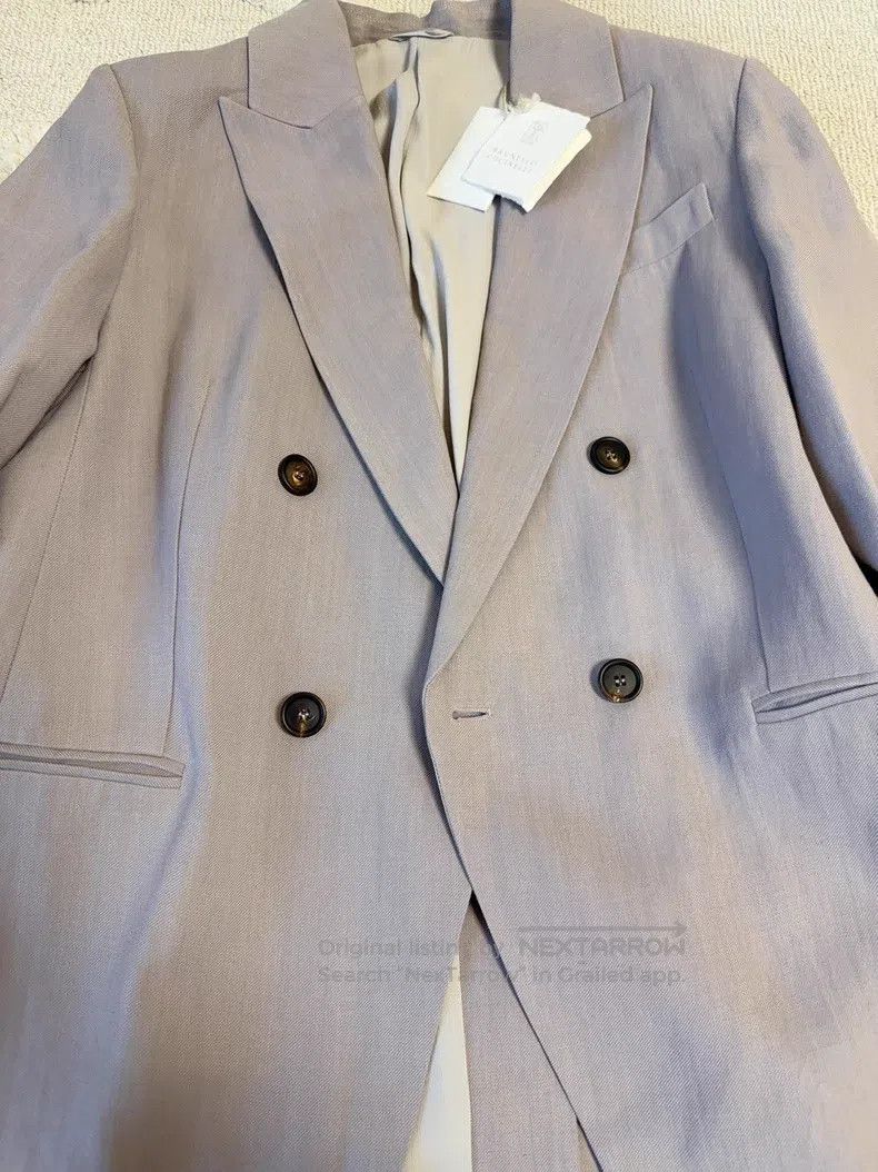 Brunello Cucinelli Brunello Cucinelli Double Breasted Suit Size S / US 4 / IT 40 - 5 Thumbnail