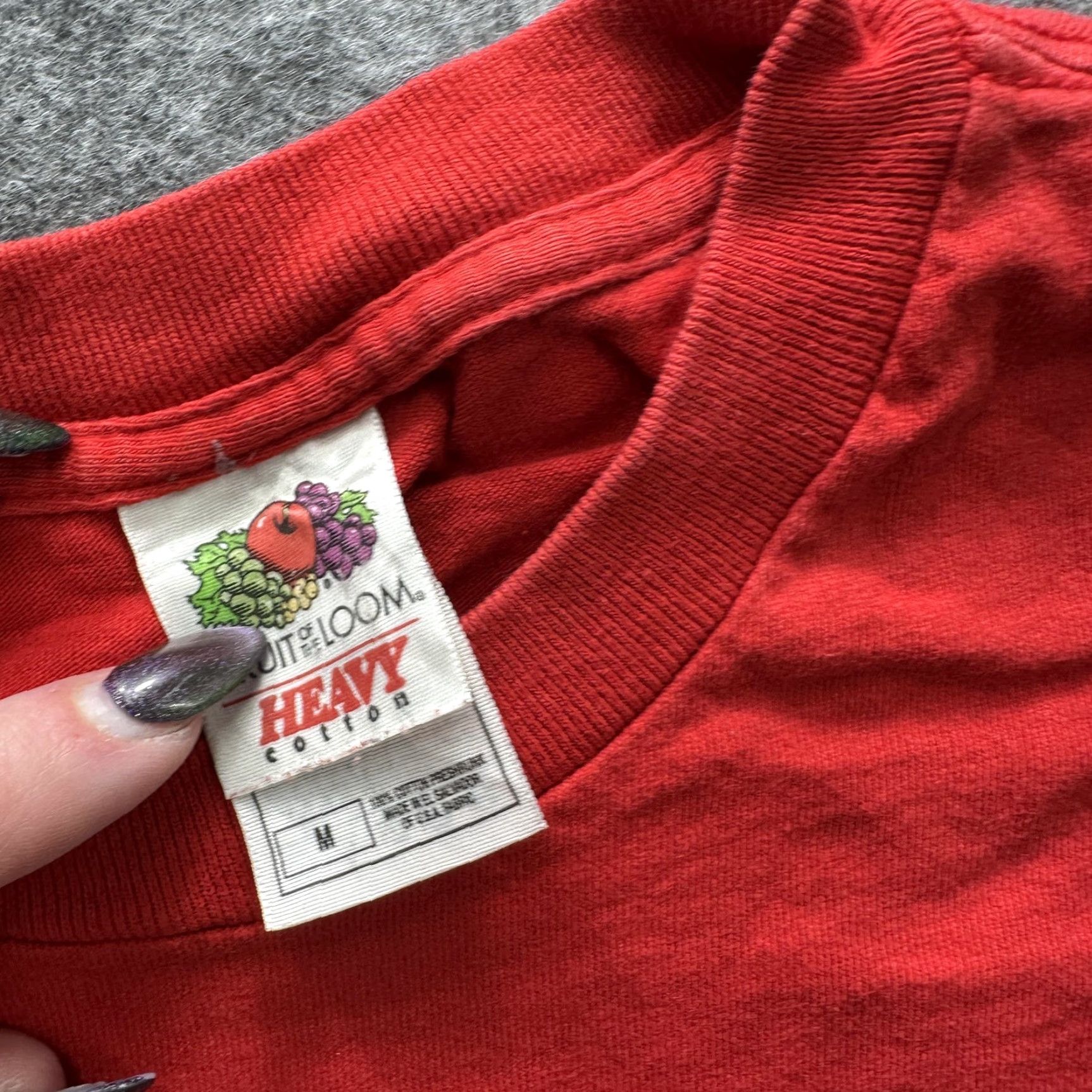 Fruit Of The Loom VINTAGE Simpsons Deck The Homer Shirt Mens Medium Red Christmas Cartoon 90s Size US M / EU 48-50 / 2 - 7 Thumbnail