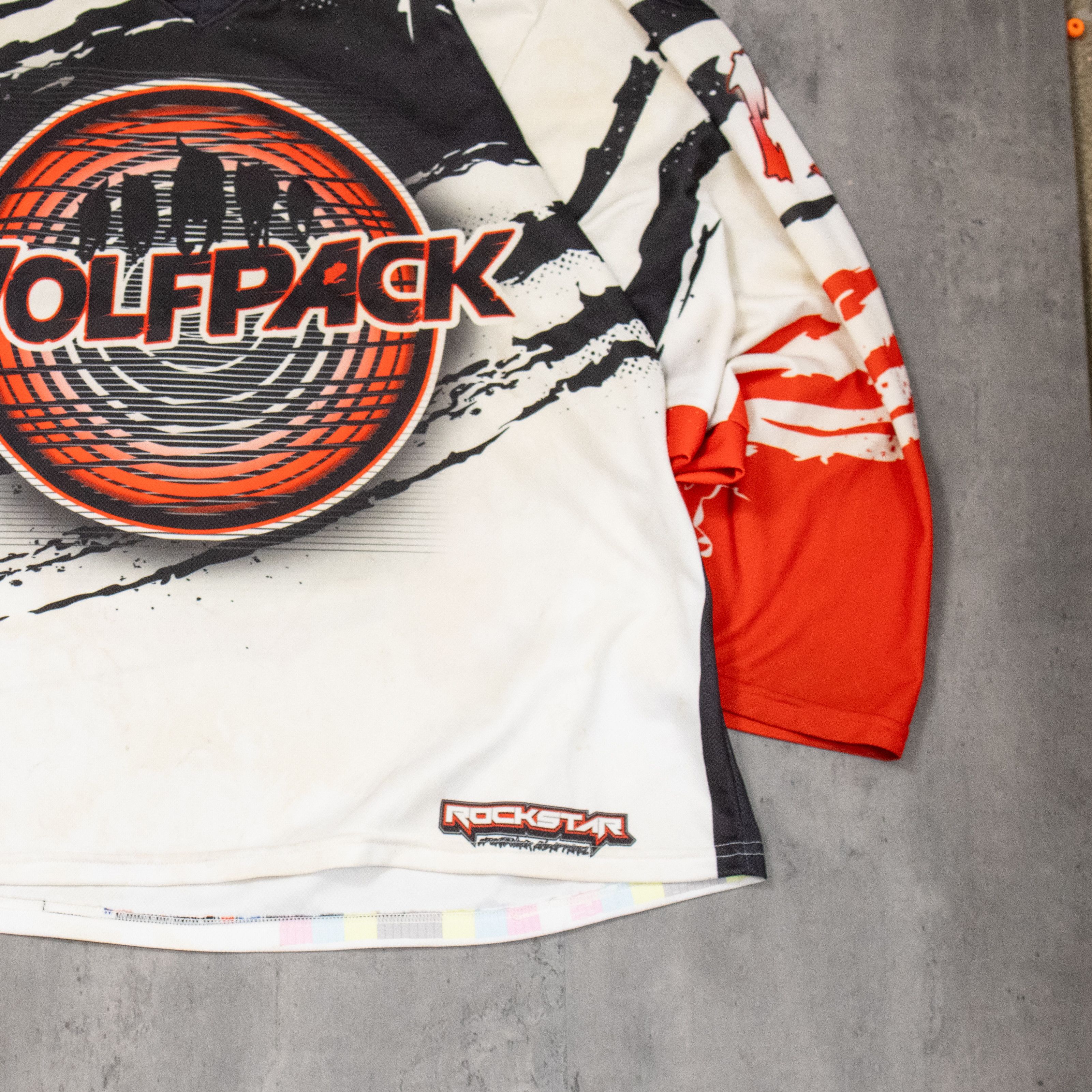 Japanese Brand Y2K 2000's 00's Wolfpack AOP Moto Racing Hockey Jersey Size US M / EU 48-50 / 2 - 4 Thumbnail