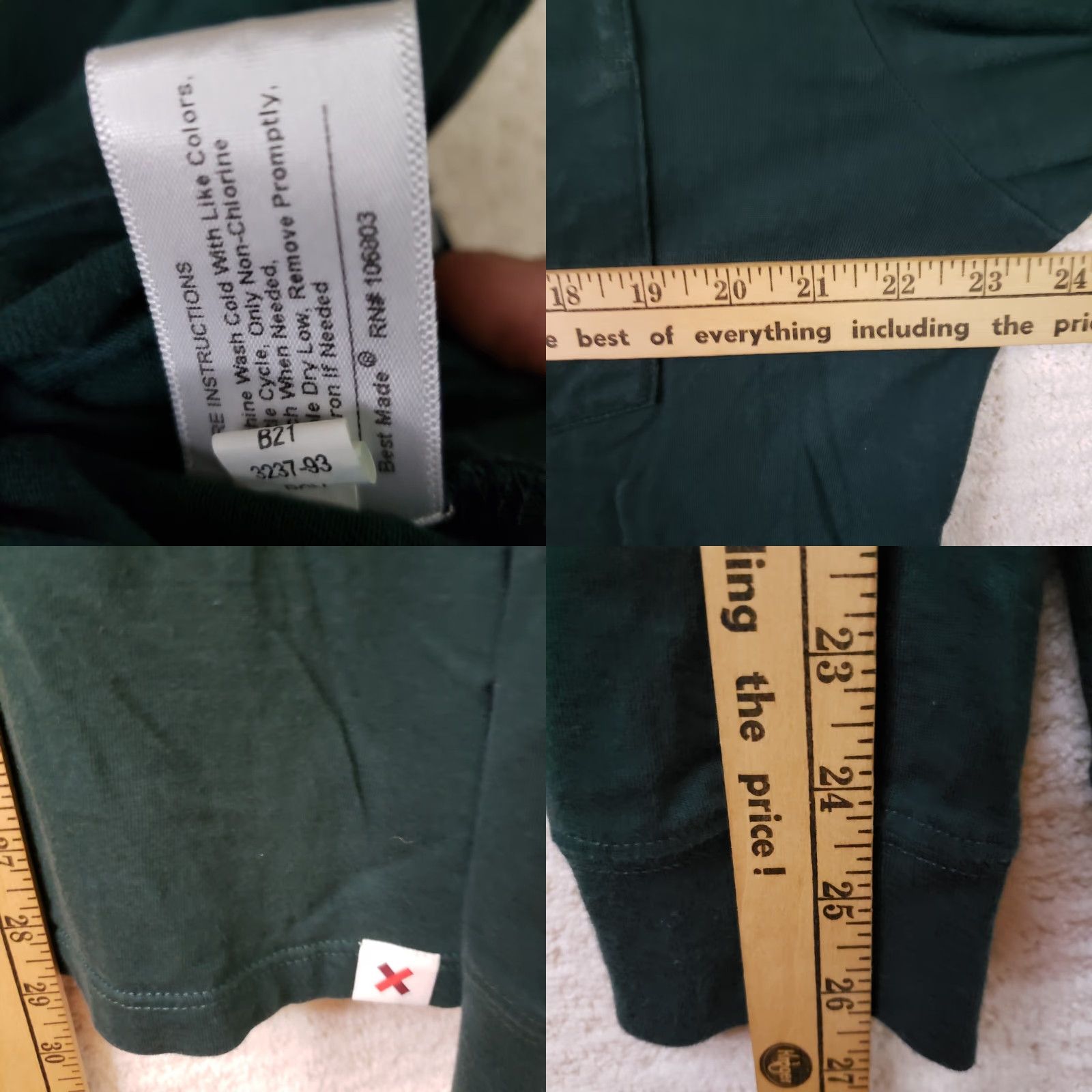 CO Best Made Co Shirt Men XL Green Long Sleeve Crew Neck Tee Casual USA Size US XL / EU 56 / 4 - 9 Thumbnail