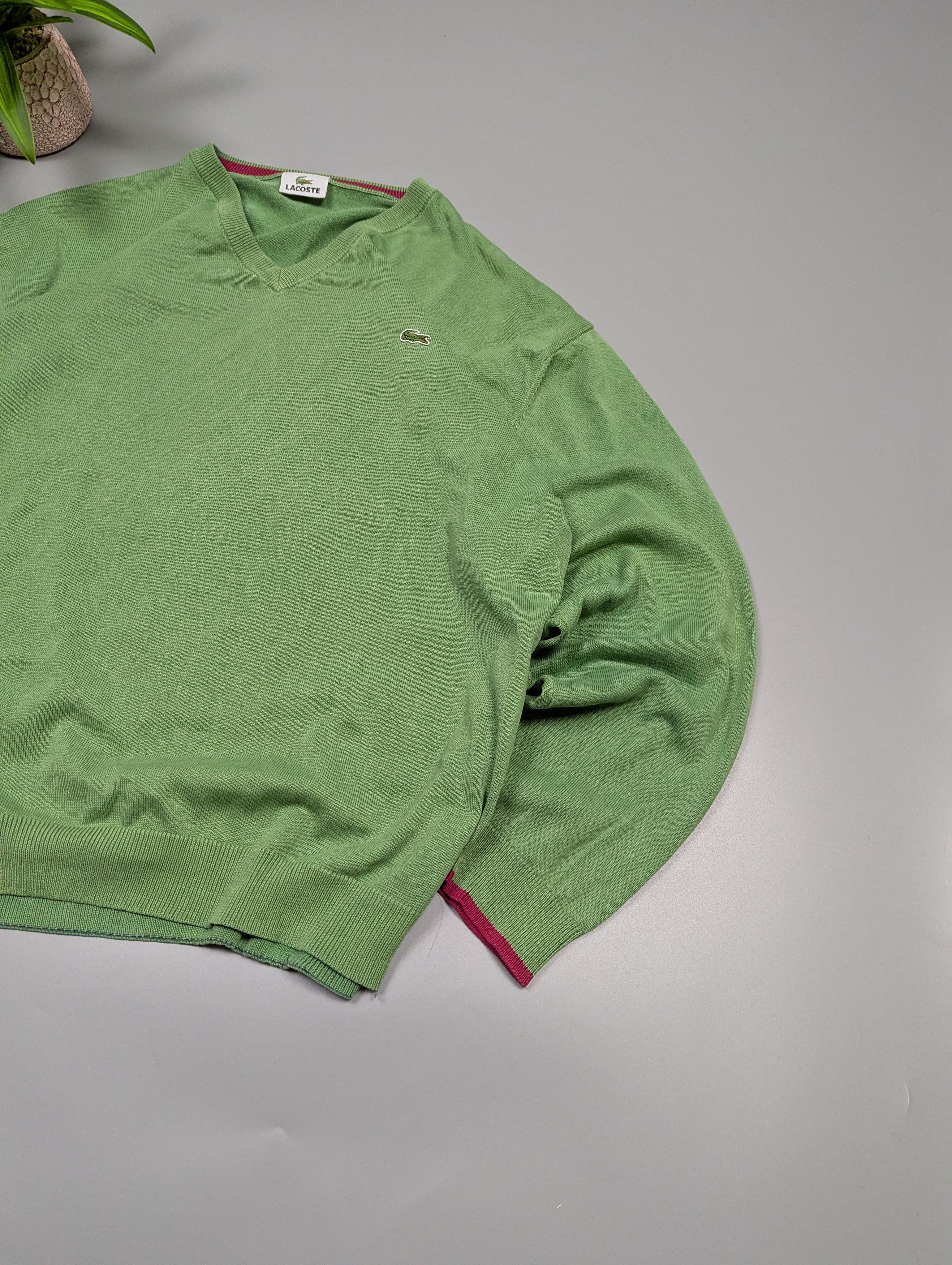 Lacoste Classic Lacoste Vintage Tennis Sweater Moss Green Size XXL / US 16-18 / IT 52-54 - 5 Thumbnail