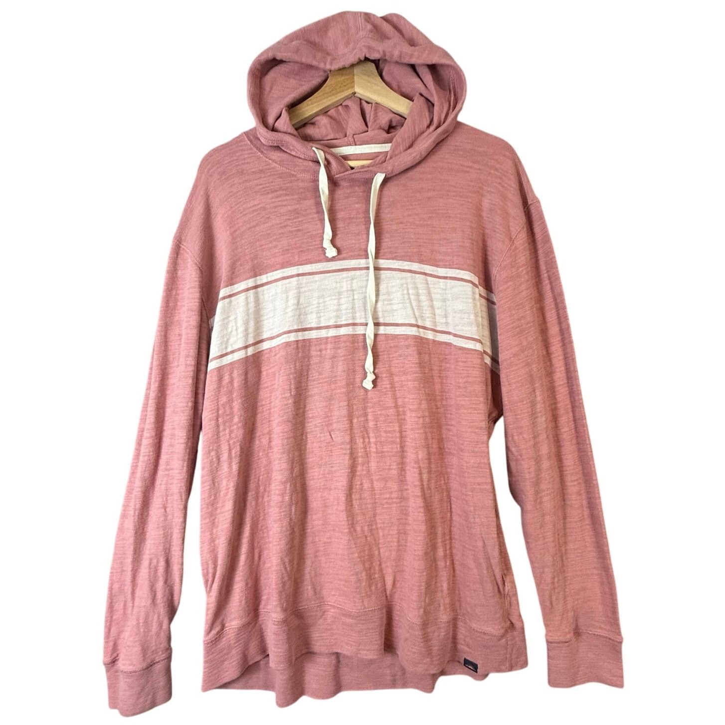 Faherty Faherty Men's Surf Stripe Slub Hoodie Shirt Pink Red XXL 2XL Size US XXL / EU 58 / 5 - 1 Thumbnail