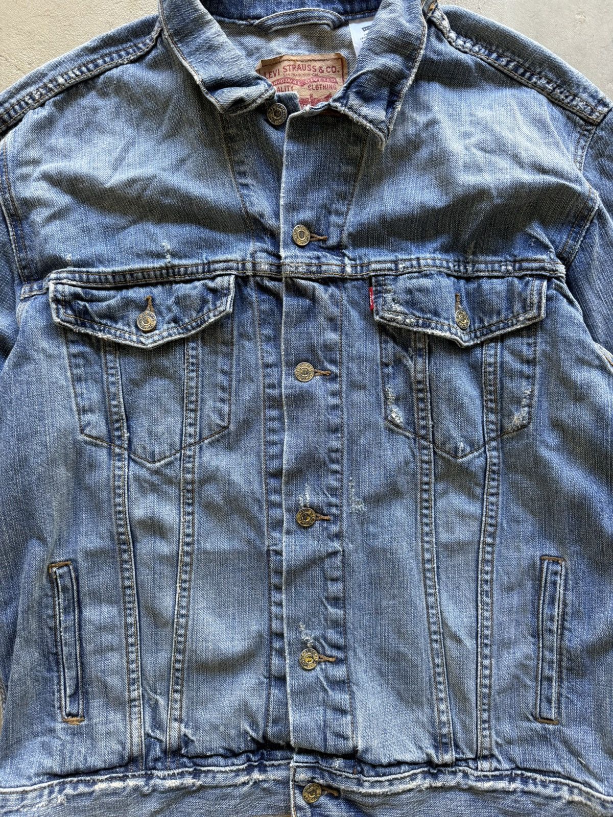 Levi's Retro Men’s Levi’s Denim Trucker Jean Jacket Size US XL / EU 56 / 4 - 3 Thumbnail