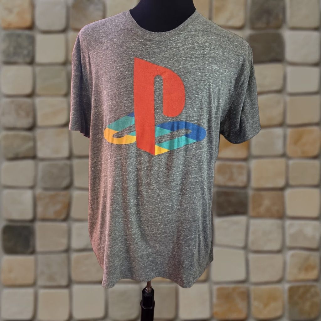 Logo 7 PlayStation PS Logo T Shirt Adult XL Gray Short Sleeve Men Retro Size US XL / EU 56 / 4 - 1 Thumbnail