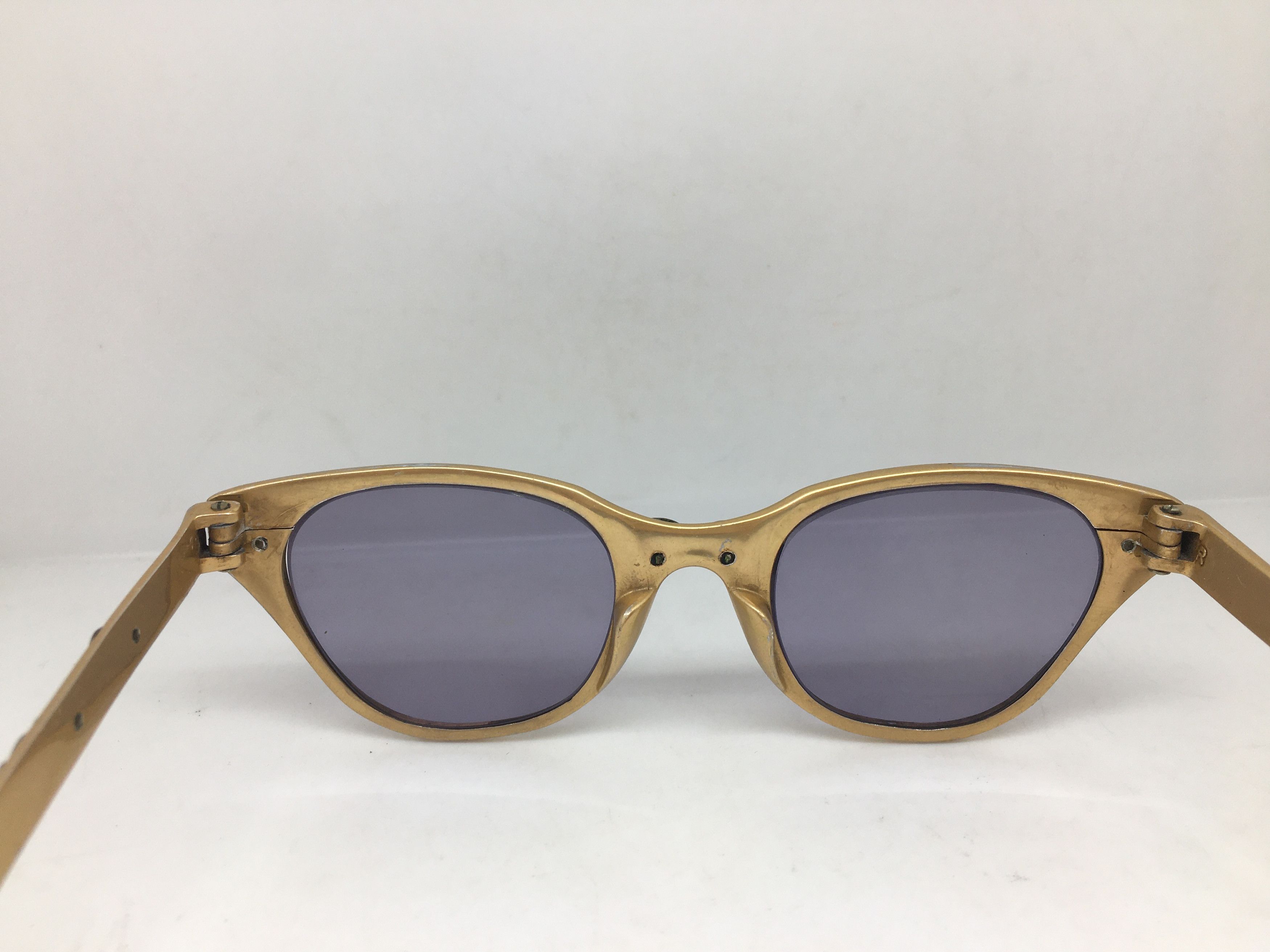 Vintage Vintage 50s TURA Woman Aluminum Brown Cateye Eyeglasses Size ONE SIZE - 3 Thumbnail