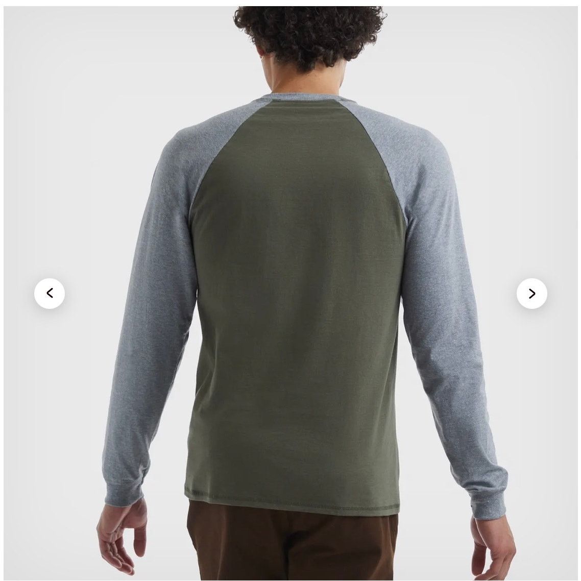 Hanes Hanes Beefy-T Long Sleeve Colorblock Henley Green XL Size US XXL / EU 58 / 5 - 3 Thumbnail