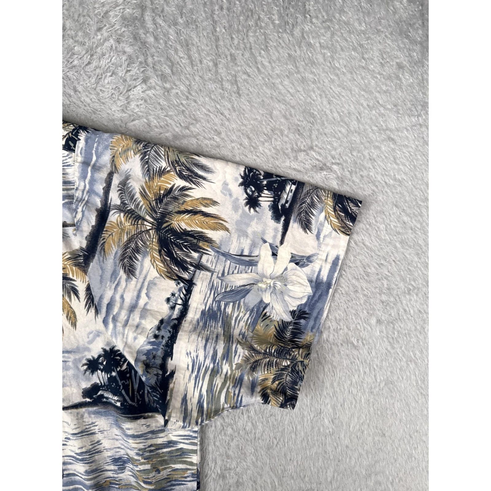 Vintage Natural Issue Shirt Mens 2XL Blue Short Sleeve Hawaiian Button Up Beach Casual Size US XXL / EU 58 / 5 - 2 Thumbnail