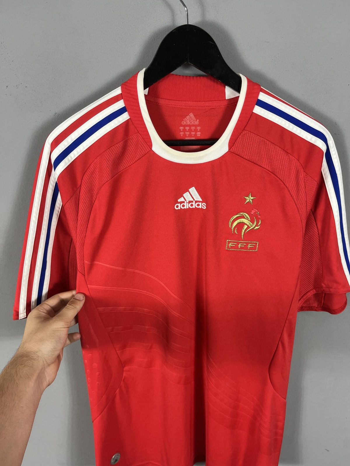 Adidas FRANCE 2008 2009 AWAY SHIRT FOOTBALL SOCCER JERSEY Size US M / EU 48-50 / 2 - 2 Thumbnail
