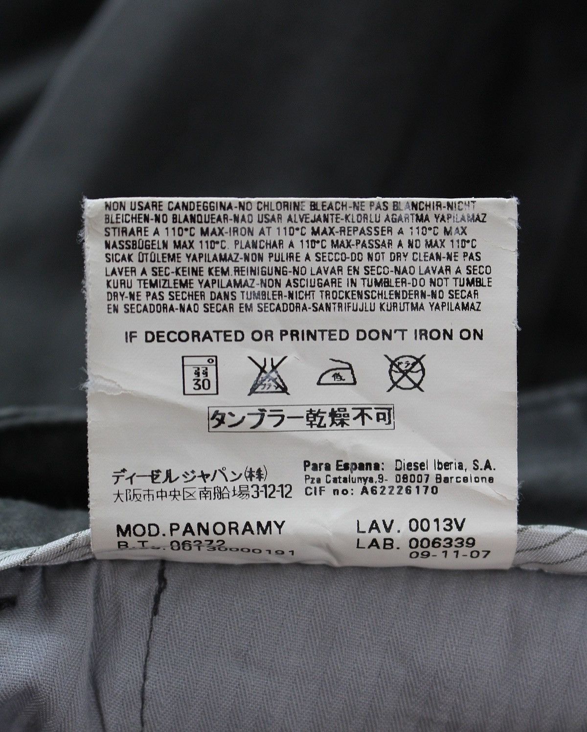 Designer × Diesel FW2009 DIESEL PANORAMY GREY TAPERED TROUSERS Size US 29 - 12 Thumbnail