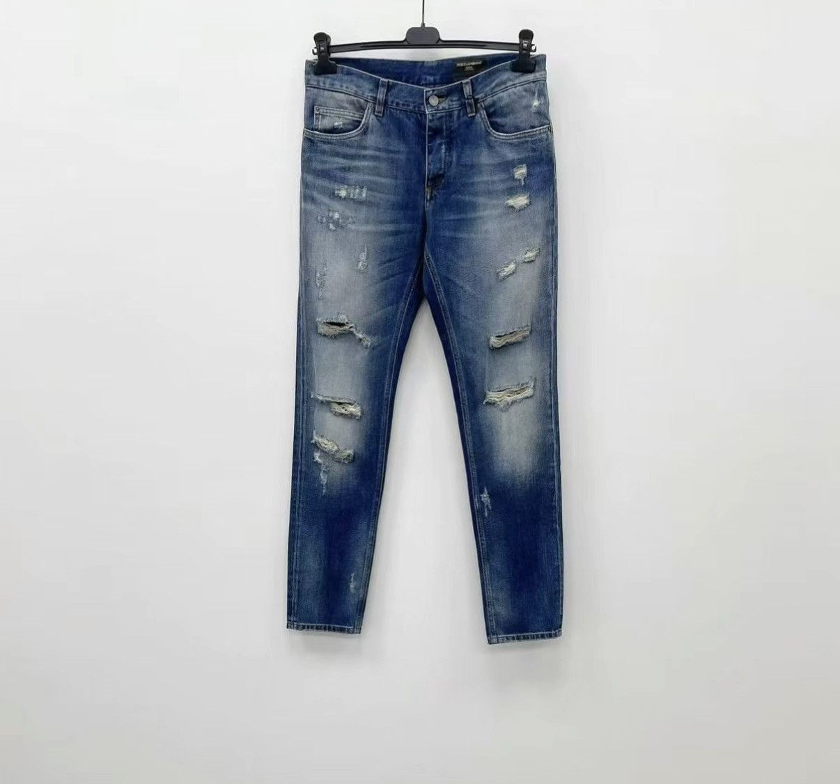 Dolce & Gabbana Blue Distressed Denim Jeans Size 32 Size US 32 / EU 48 - 1 Thumbnail