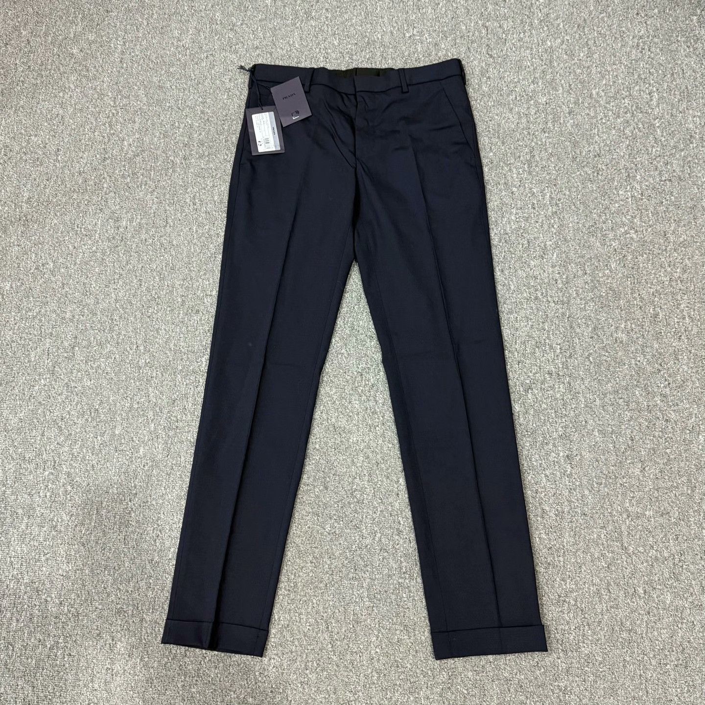 Prada Prada Dark Blue Straight-Leg Trousers Size US 28 / EU 44 - 1 Thumbnail