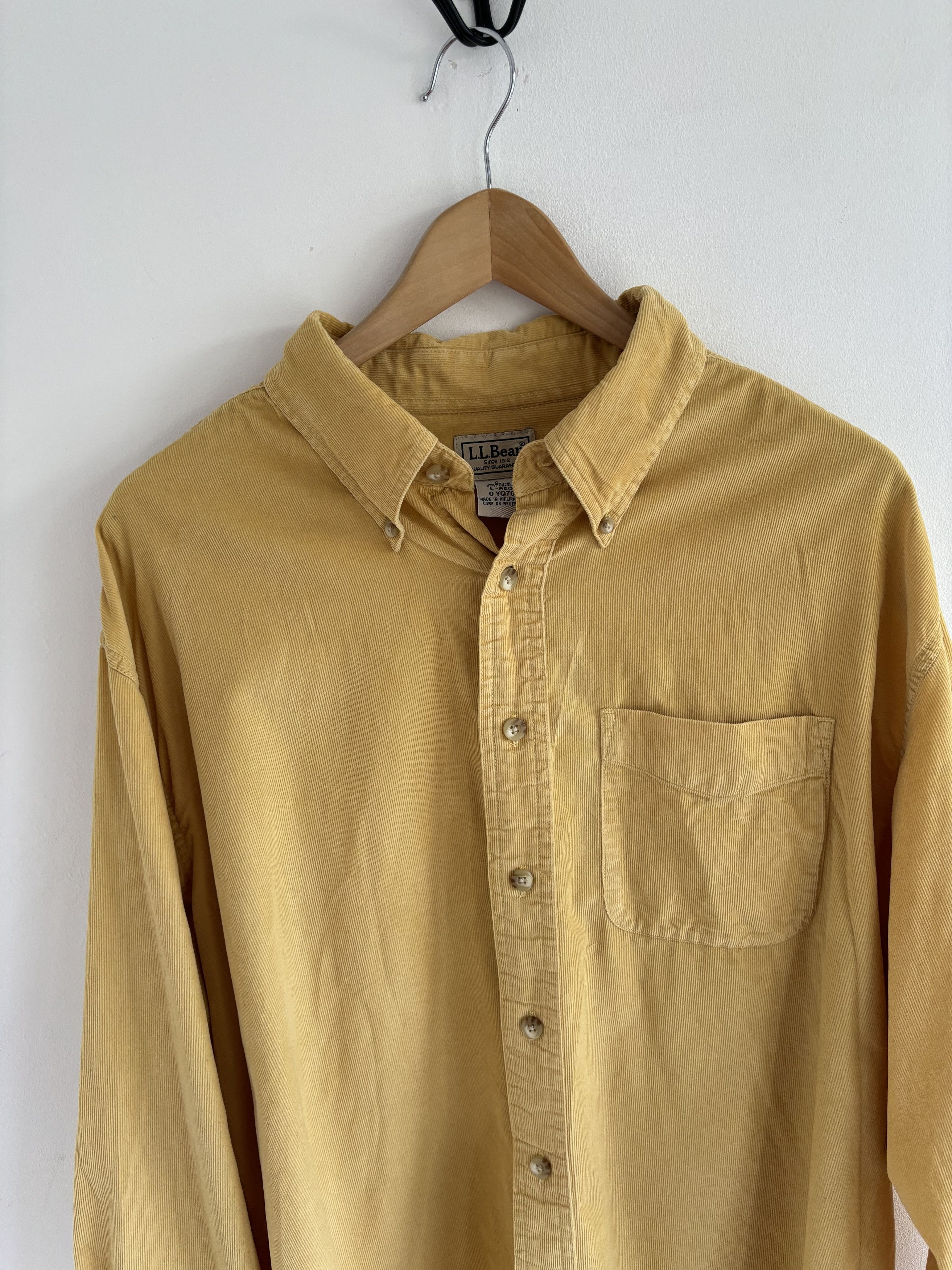 L.L. Bean × Vintage Vintage L.L.Bean Corduroy Mustard Shirt Size US L / EU 52-54 / 3 - 6 Thumbnail