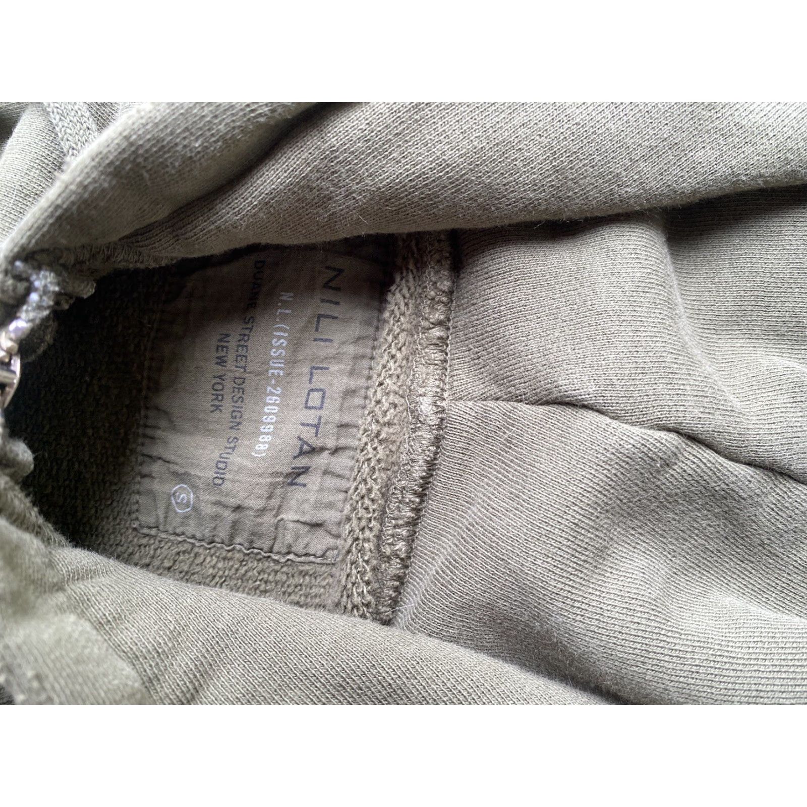 Nili Lotan VINTAGE? Nili Lotan Callie Hoodie Sweatshirt Women’s Small Full Zip Green Distressed Size S / US 4 / IT 40 - 2 Thumbnail