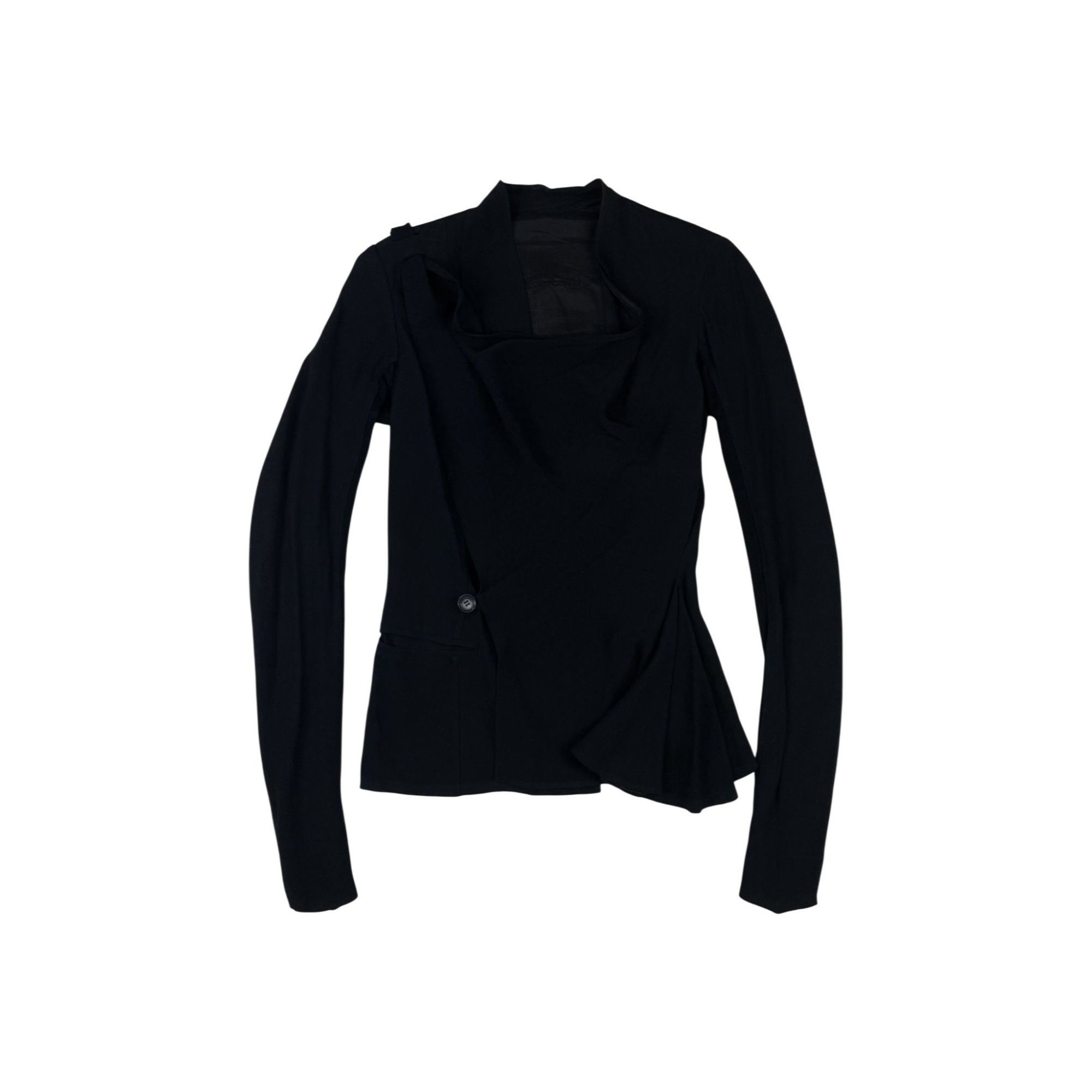 Rick Owens ♚ Rick Owens Vintage Drape Neck Jacket ♚ Size M / US 6-8 / IT 42-44 - 1 Thumbnail