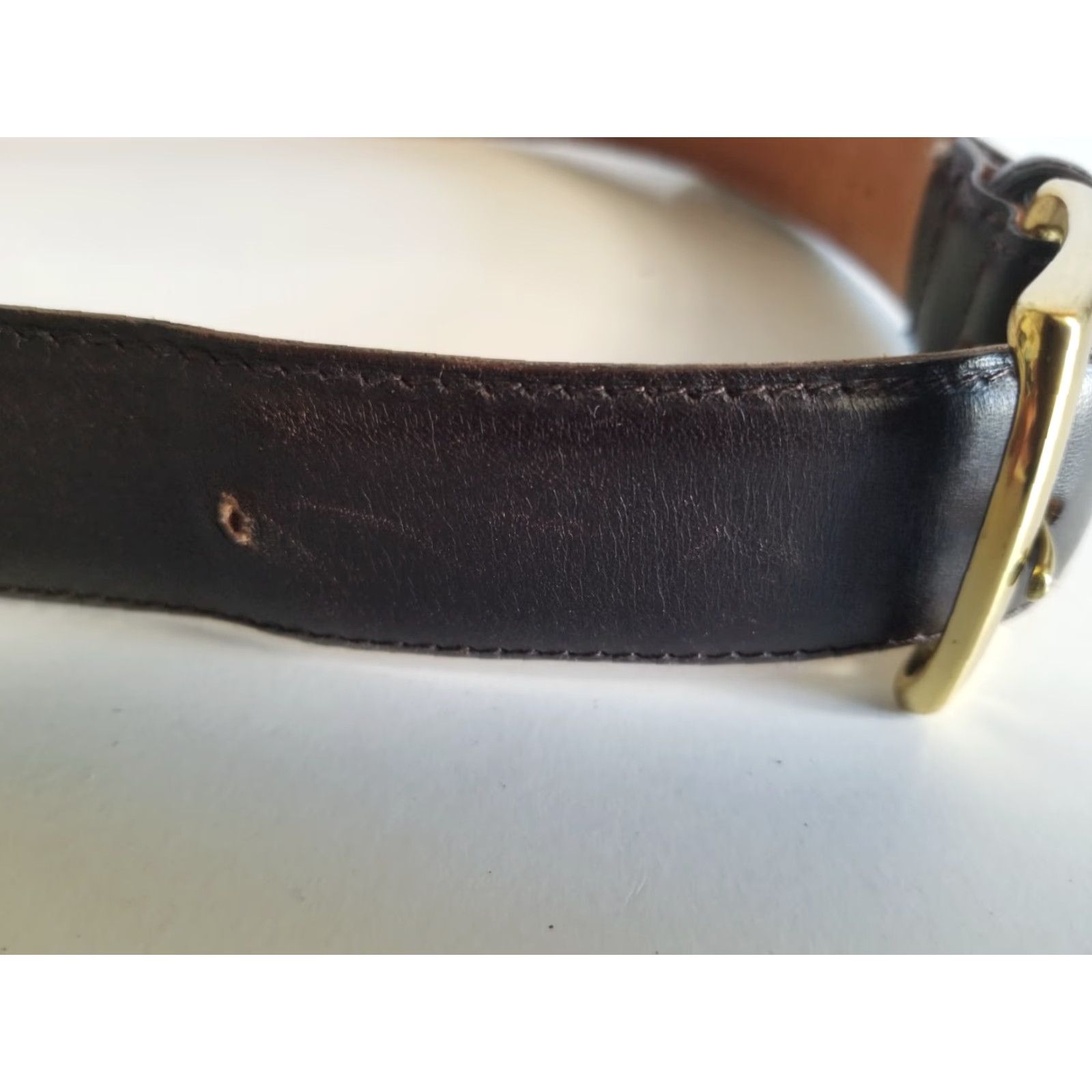 CO Roma Belt Co Belt Regular Large Brown Leather Stainless Buckle Men Dress Work Made in England Size ONE SIZE - 5 Thumbnail