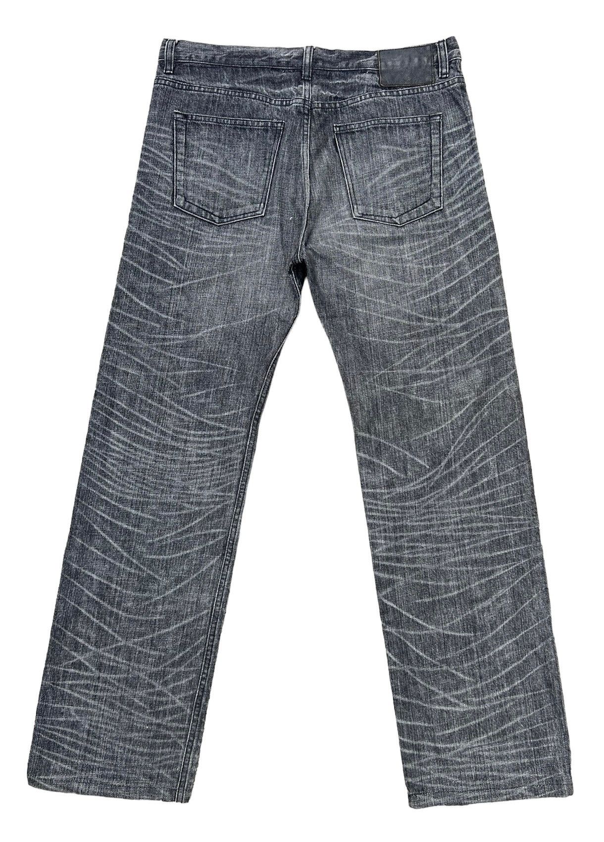 Lad Musician Vintage LAD MUSICIAN Japan Striped Fade Black Denim Jeans Size US 33 - 2 Thumbnail