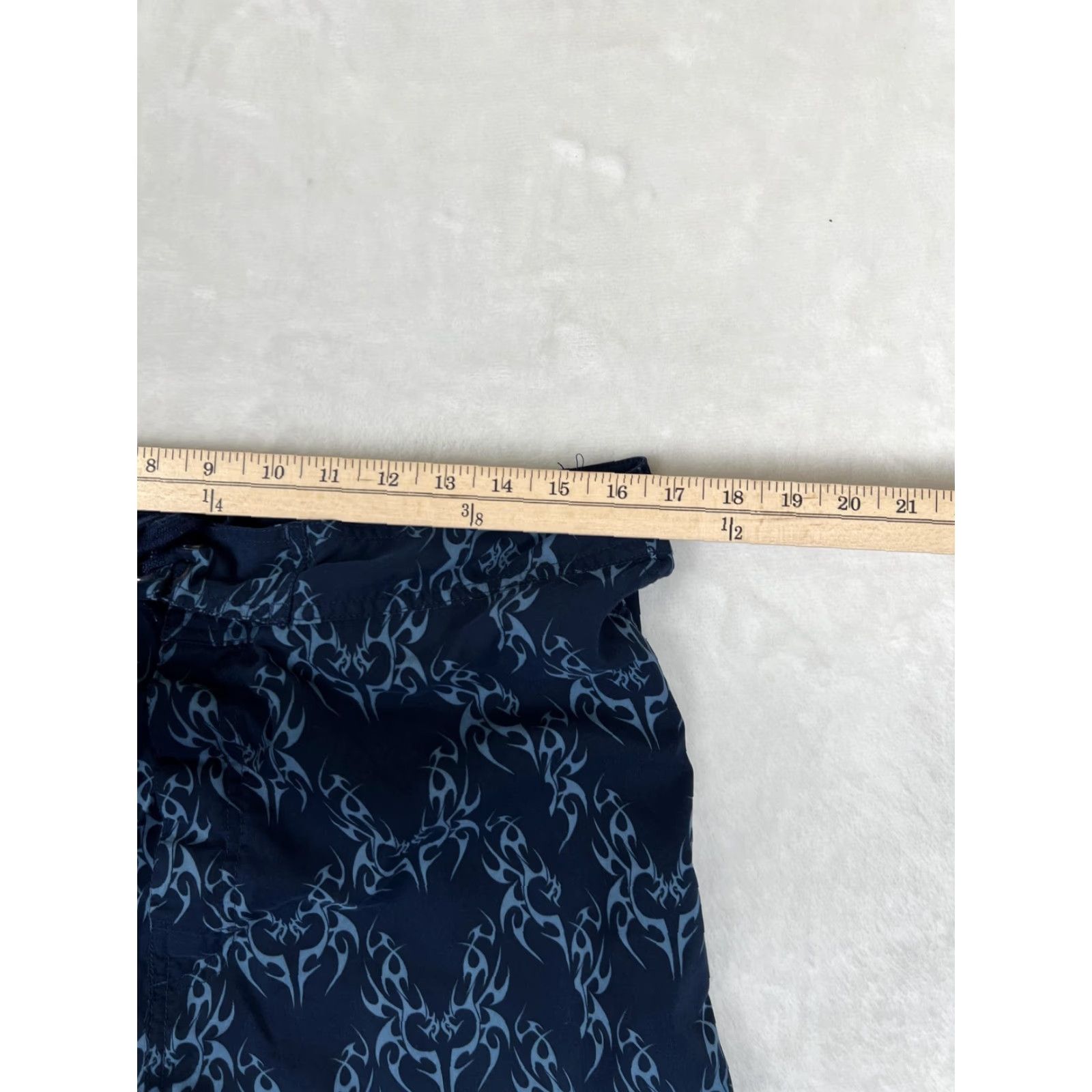 Sideout VTG Sideout Board Shorts Mens L Blue Tribal Hawaiian Floral Surf Trunks Y2K Size US 33 - 3 Thumbnail