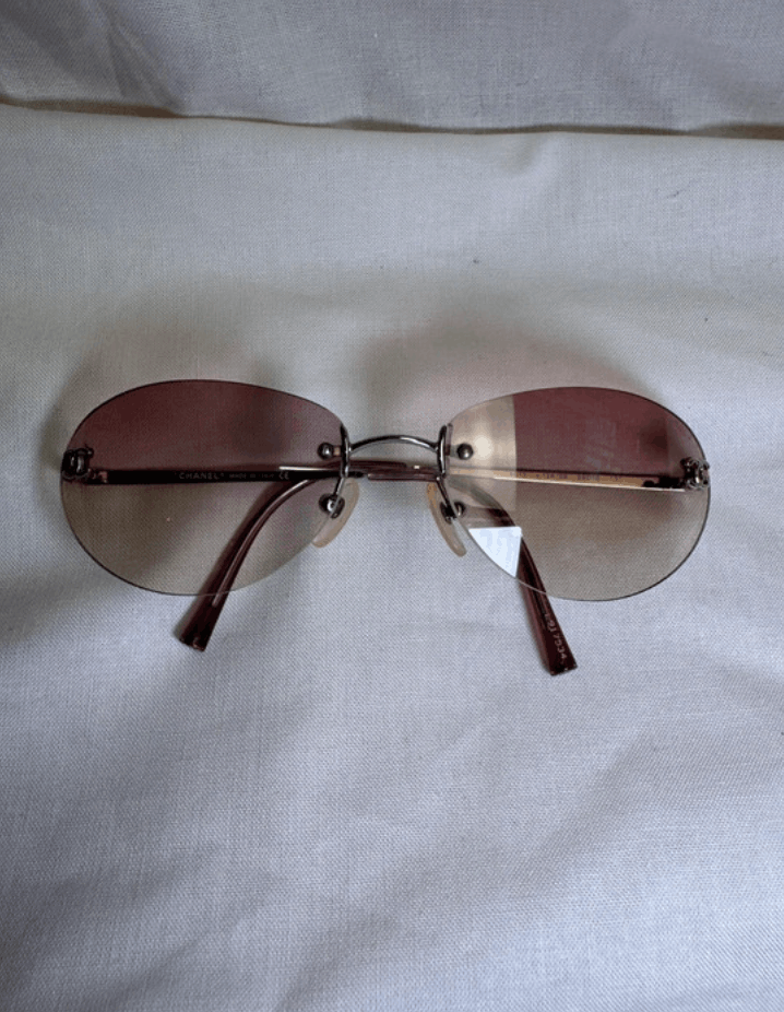 Chanel CHANEL Sunglasses 4013 Rimless Rhinestone Vintage 4017 Size ONE SIZE - 3 Thumbnail
