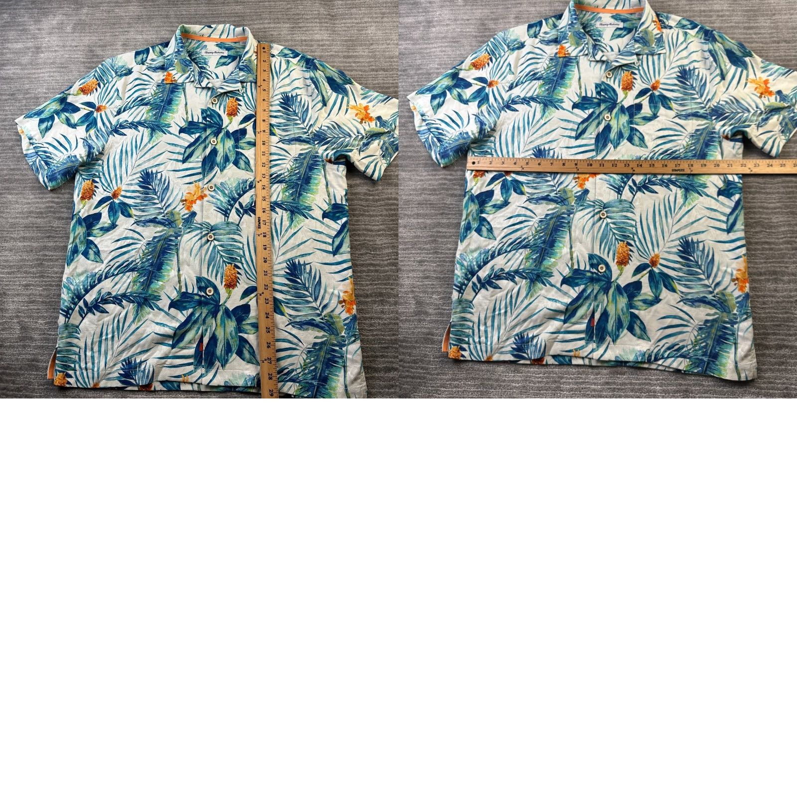 Tommy Bahama Tommy Bahama Shirt Mens Medium Green Camp Button Up Silk Palms Size US M / EU 48-50 / 2 - 8 Thumbnail