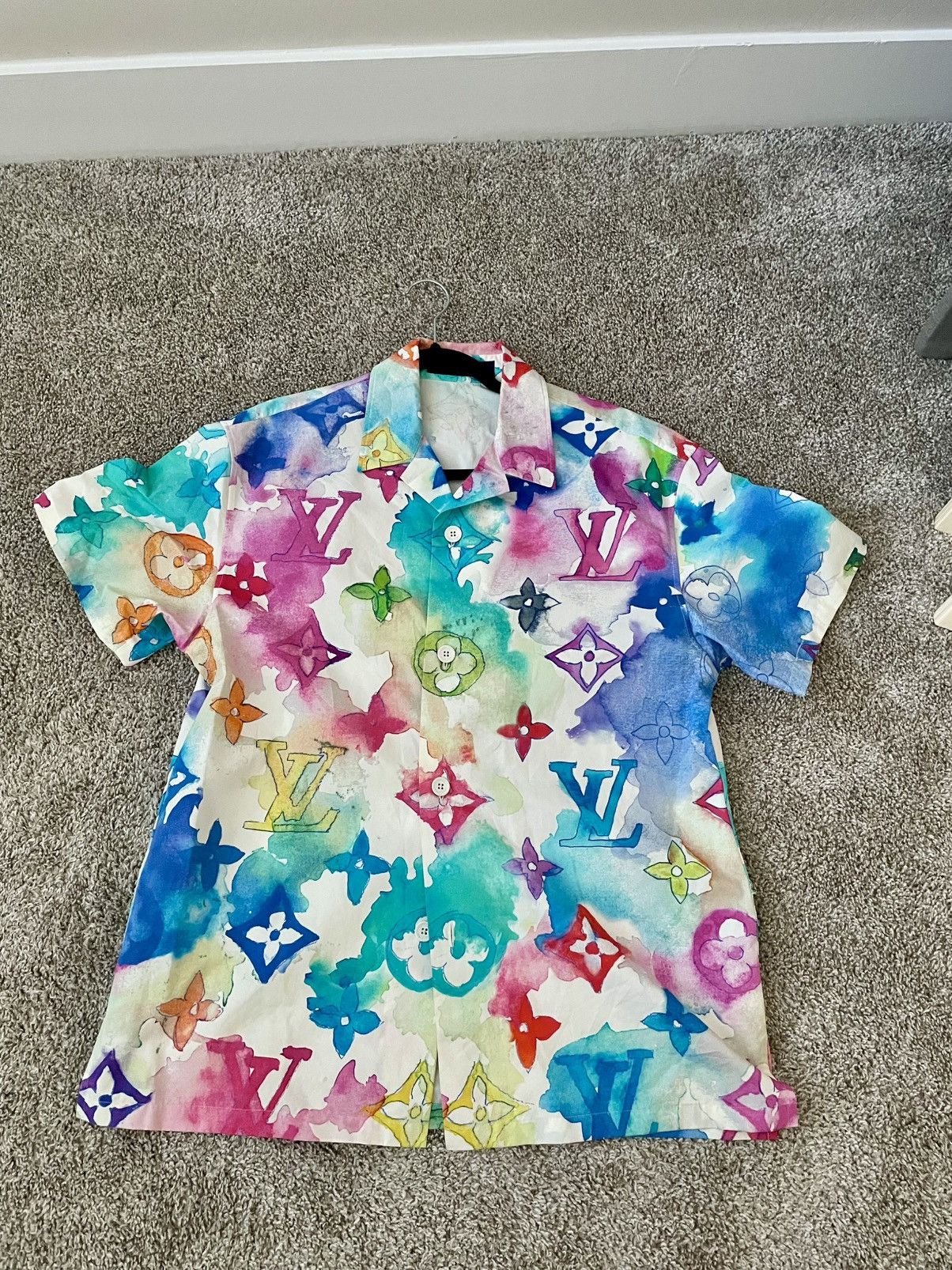 Louis Vuitton Watercolor Monogram Button-Up Shirt