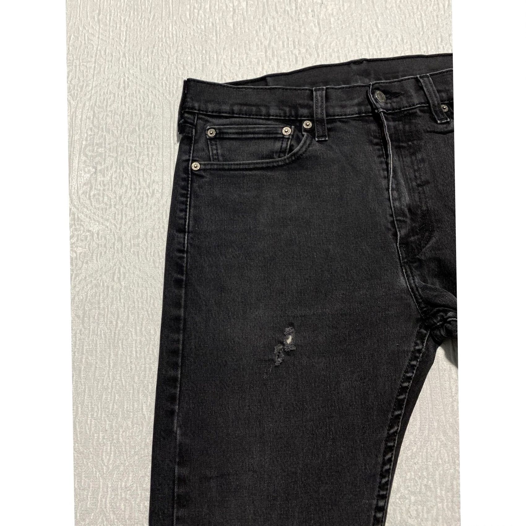 Levi's Levi's 510 Slim Fit Jeans Mens 34×29 Black Denim Distressed Comfort Stretch - Regular W34 L29 Five Pocket Jeans Size US 34 / EU 50 - 2 Thumbnail