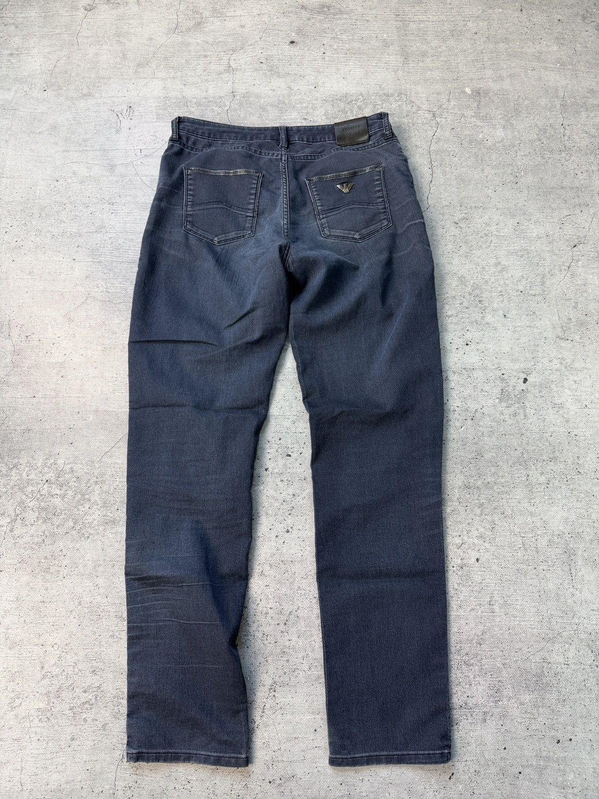 Armani Vintage Armani Jeans Black Denim Pants Size US 29 - 1 Thumbnail