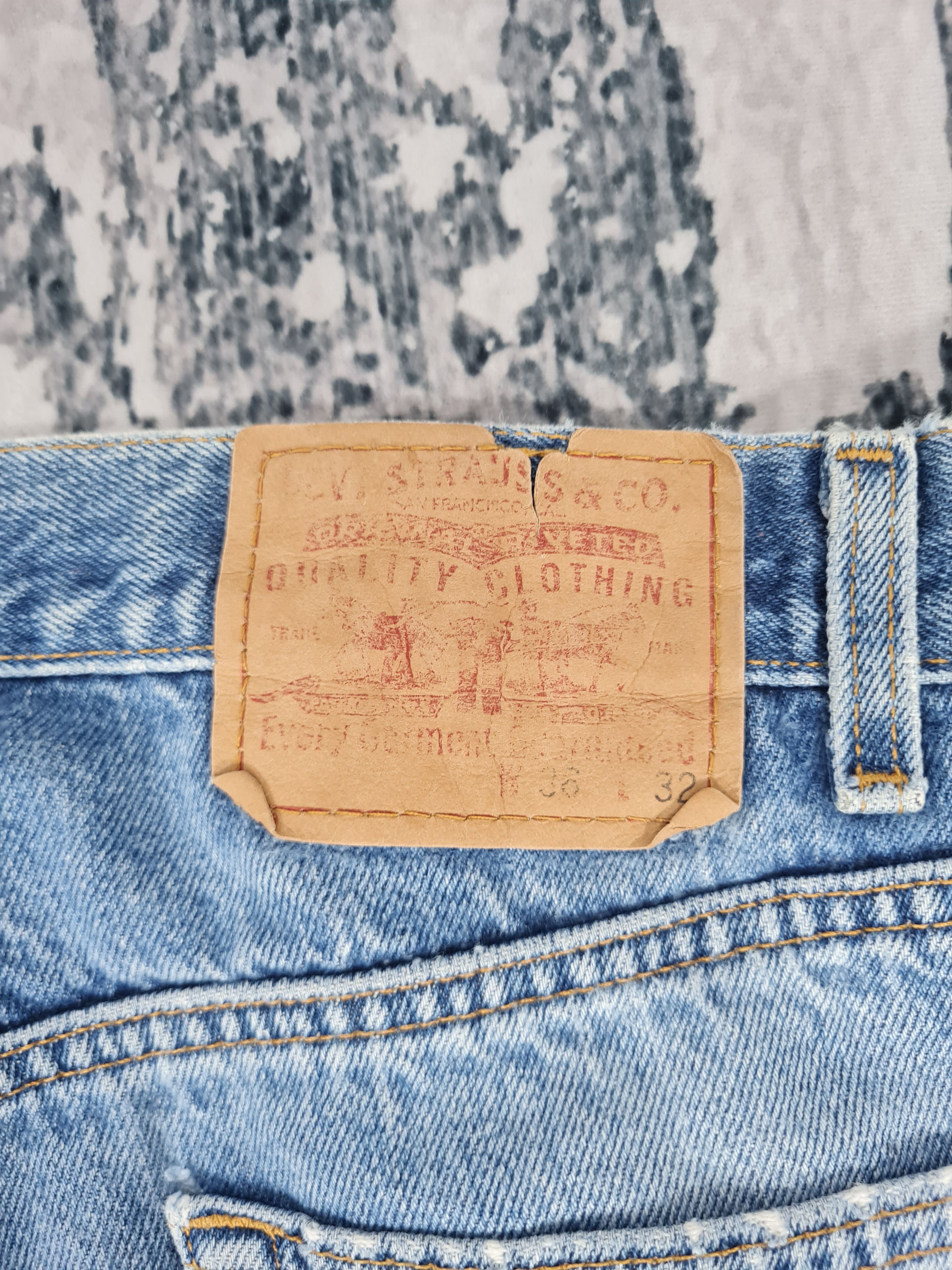 Levi's Vintage Clothing Vtg 90's LEVIS Ripped Faded Stain Jeans L0364 Size 36X31.5 Size US 36 / EU 52 - 11 Thumbnail