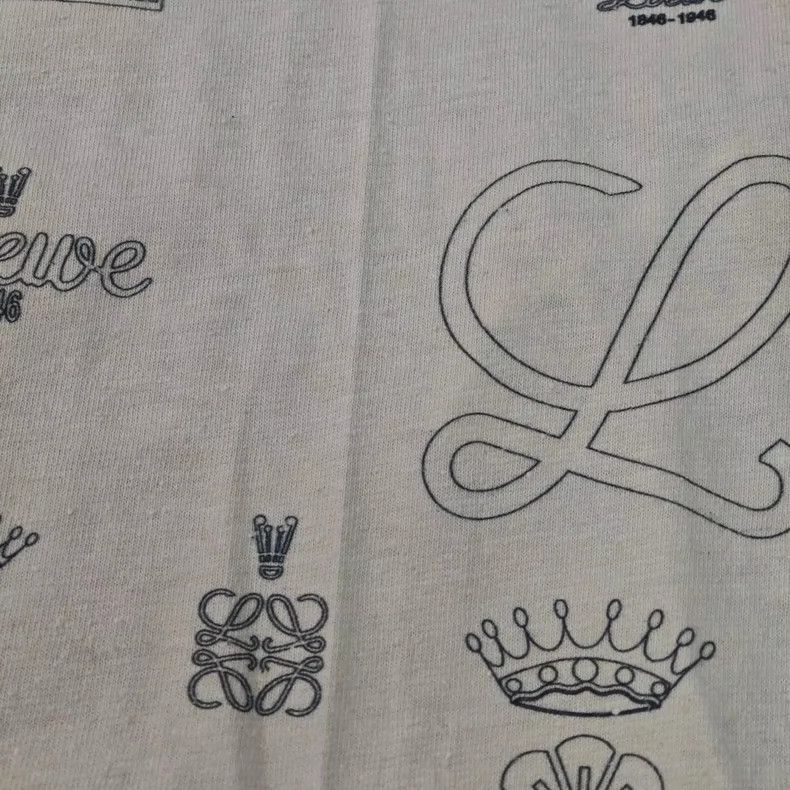 Loewe LOEWE Light beige logo short sleeve T-shirt Size S / US 4 / IT 40 - 7 Thumbnail