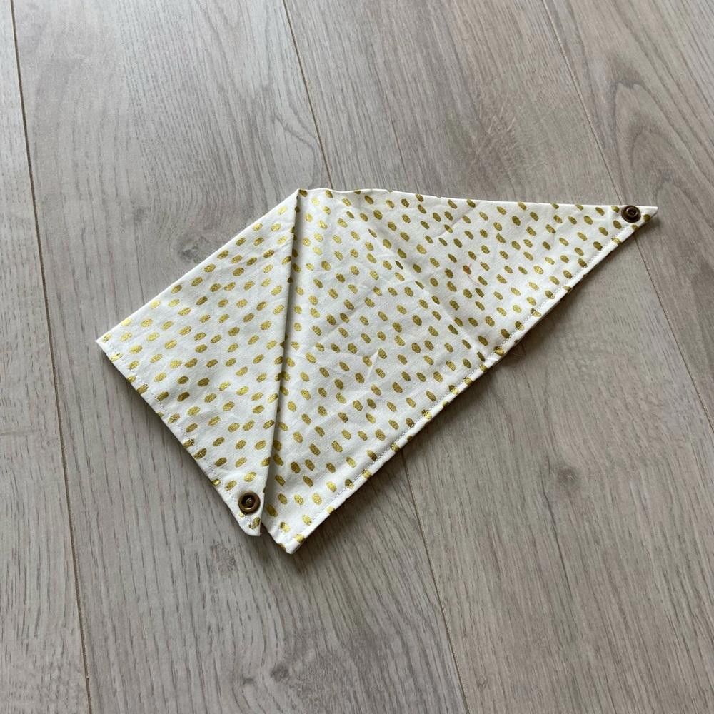 Designer Paw Heaven Co White Sparkle Polk Dot Bandana Size ONE SIZE - 7 Thumbnail