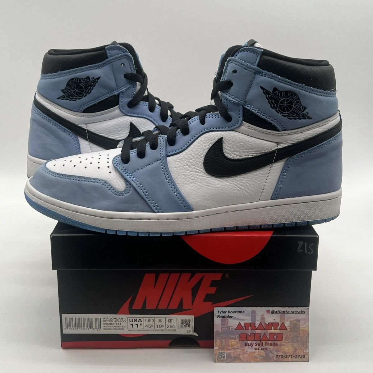 Jordan Brand Air Jordan 1 High University Blue Size US 11.5 / EU 44-45 - 1 Thumbnail