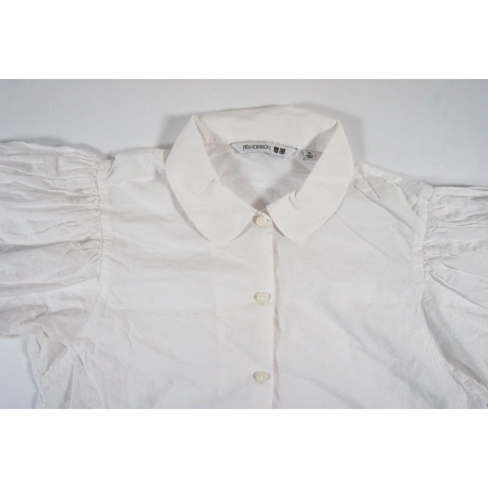 Uniqlo VINTAGE Uniqlo x JW Anderson Women's Balloon Sleeve Button Up Shirt XS White Casual, Formal, Party, Summer Women Size XS / US 0-2 / IT 36-38 - 2 Thumbnail