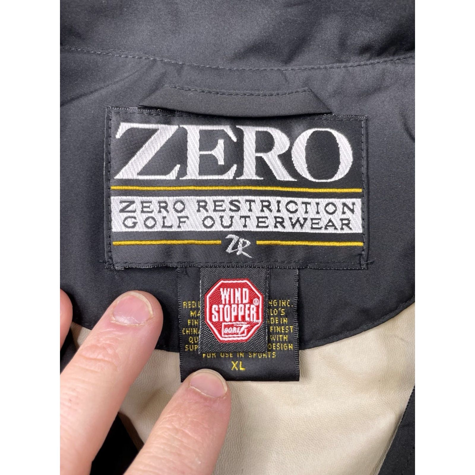 Vintage Zero Restriction Jacket Windbreaker XL Black 1/4 Zip Golf Outdoor Men Regular Size Size US XL / EU 56 / 4 - 3 Thumbnail