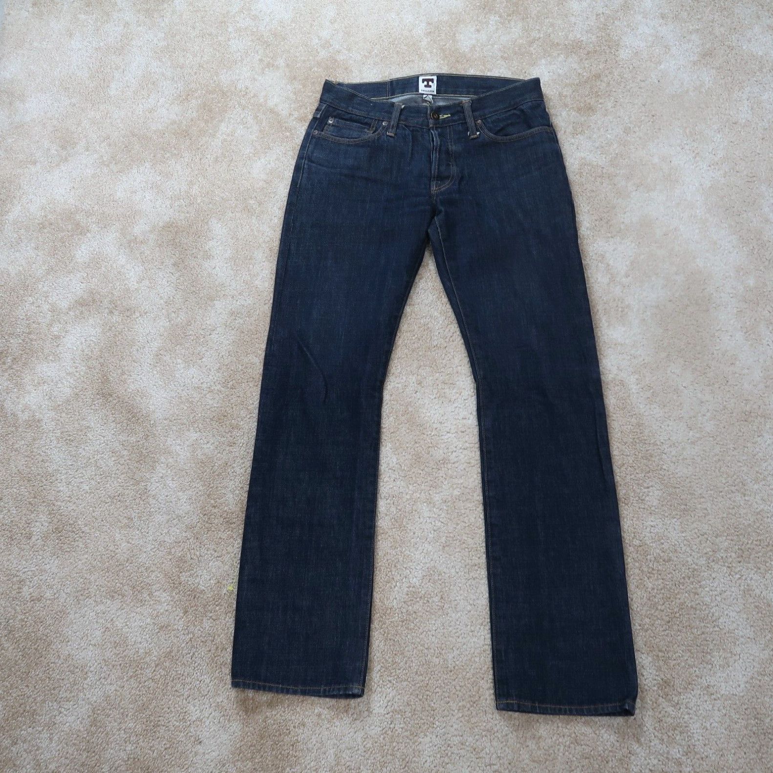 image of Vintage Tellason White Oak Cone Denim Slim Straight Selvedge Denim Mellor Jeans Size 30, Men's