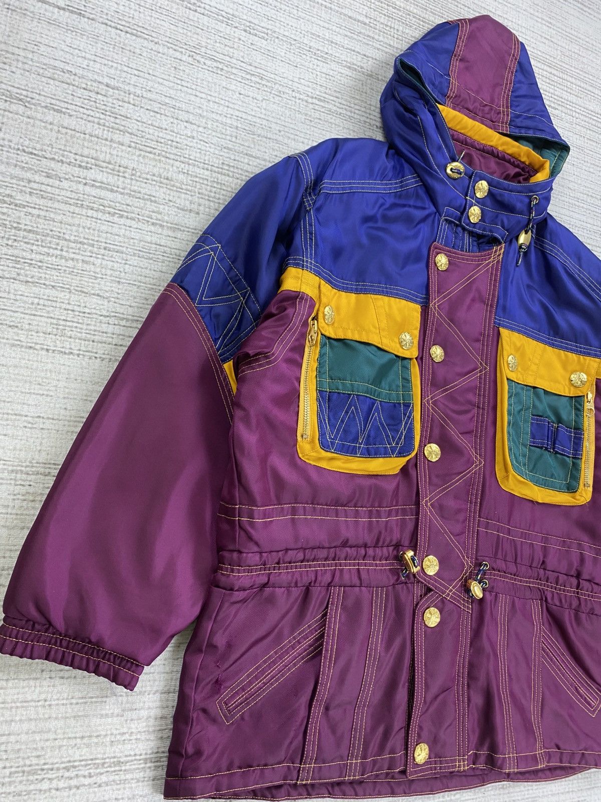 Japanese Brand × Vintage Vintage Cismon Bomber Ski Wear Multicolour Jacket Size US L / EU 52-54 / 3 - 3 Thumbnail
