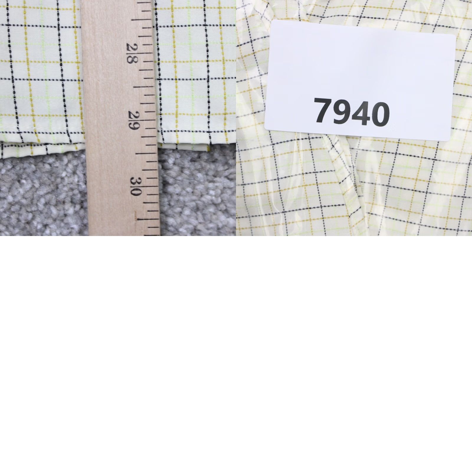 BUGATCHI Bugatchi Uomo Shirt Mens Large Yellow Check Modal Rayon/Poly Blend Long Sleeve Button-Up Casual Business Size US L / EU 52-54 / 3 - 9 Thumbnail