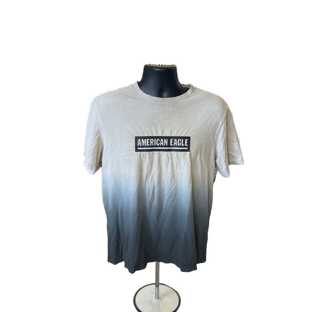 American Eagle Outfitters Men's American Eagle T-Shirt, Size M, White & Gray Size US M / EU 48-50 / 2 - 1 Thumbnail