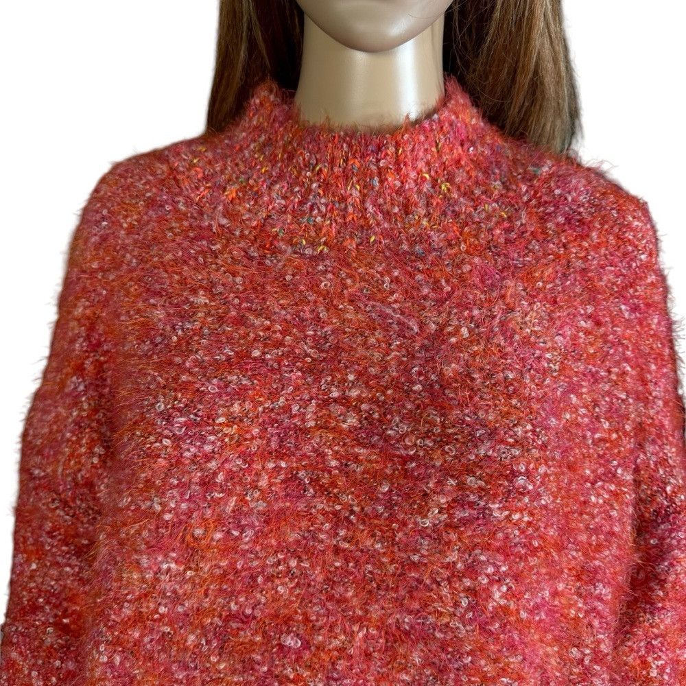Free People New Free People Stardust Crop Super Soft Red Pullover Sweat Size XS / US 0-2 / IT 36-38 - 3 Thumbnail