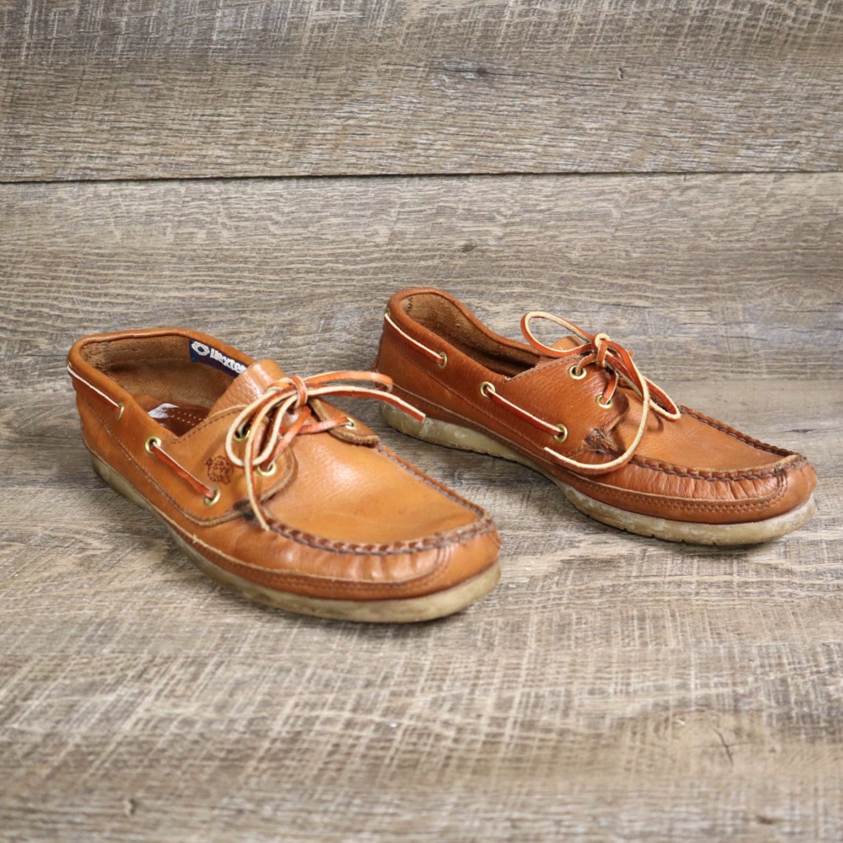Vintage Dexter Boat Shoes Mens Brown Leather Moc Toe Lace Up 8M Casual Shoes Mens Brown Leather Boat Shoe 8M Size US M / EU 48-50 / 2 - 2 Thumbnail