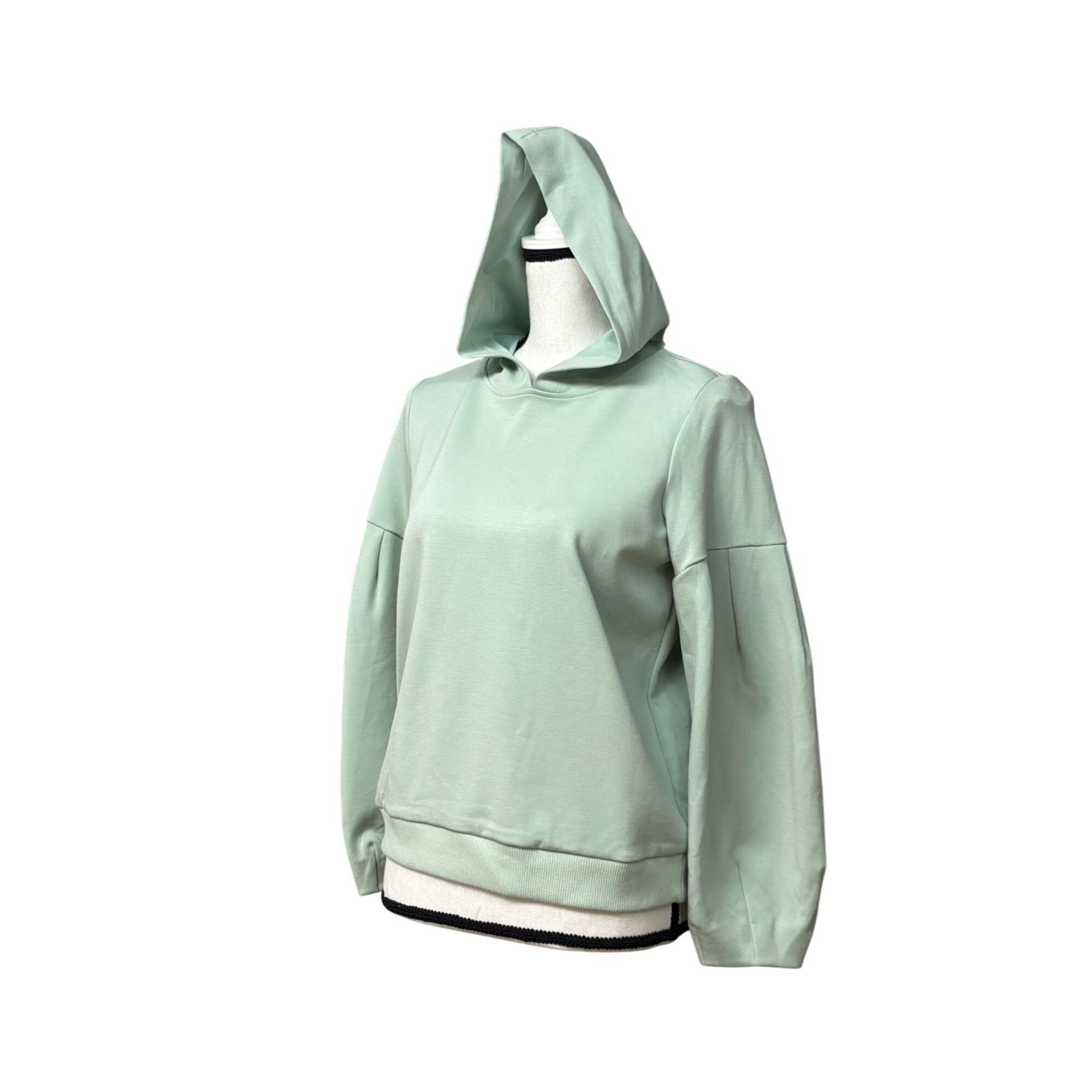 Alfani Alfani Petite Scuba Balloon-Sleeve Hoodie, Aqua Foam, Sz. Size ONE SIZE - 2 Thumbnail