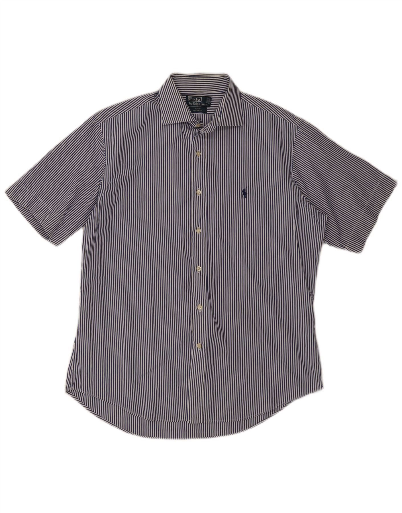 Polo Ralph Lauren Mens Regent Short Sleeve Shirt 42 16 1/2 Large Blue Size US L / EU 52-54 / 3 - 1 Thumbnail