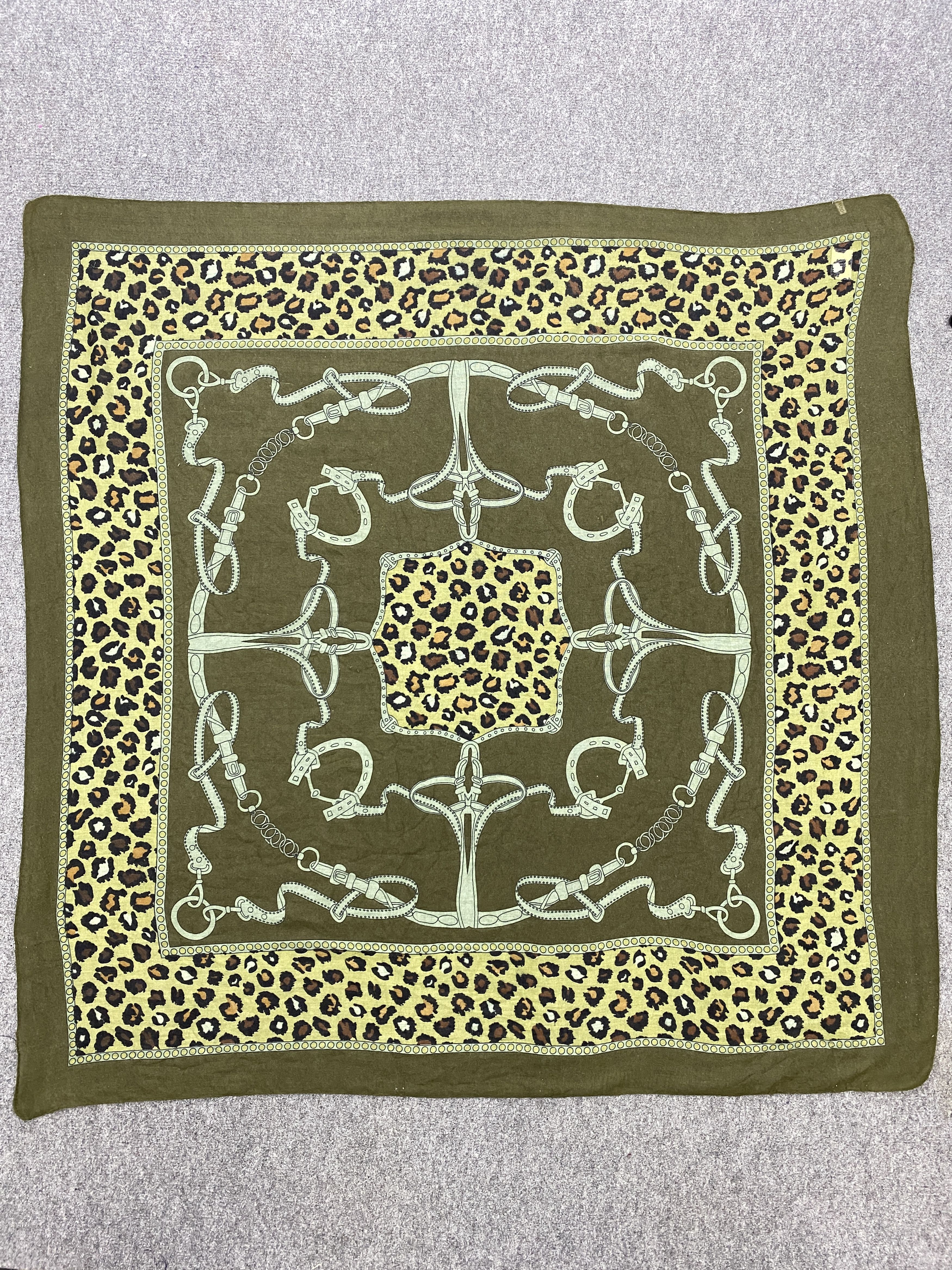Japanese Brand Vintage Wool Scarf Shawl Babushka head Scarf SN0034 Size ONE SIZE - 3 Thumbnail
