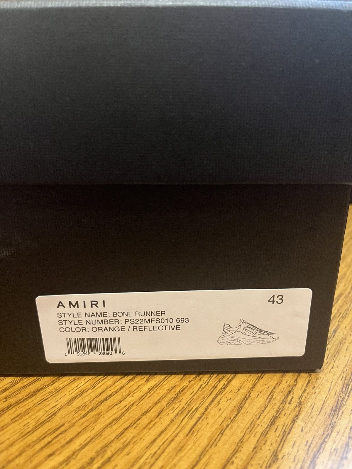 Amiri Amiri Bonerunner Sneaker (Orange) Size US 10 / EU 43 - 10 Thumbnail