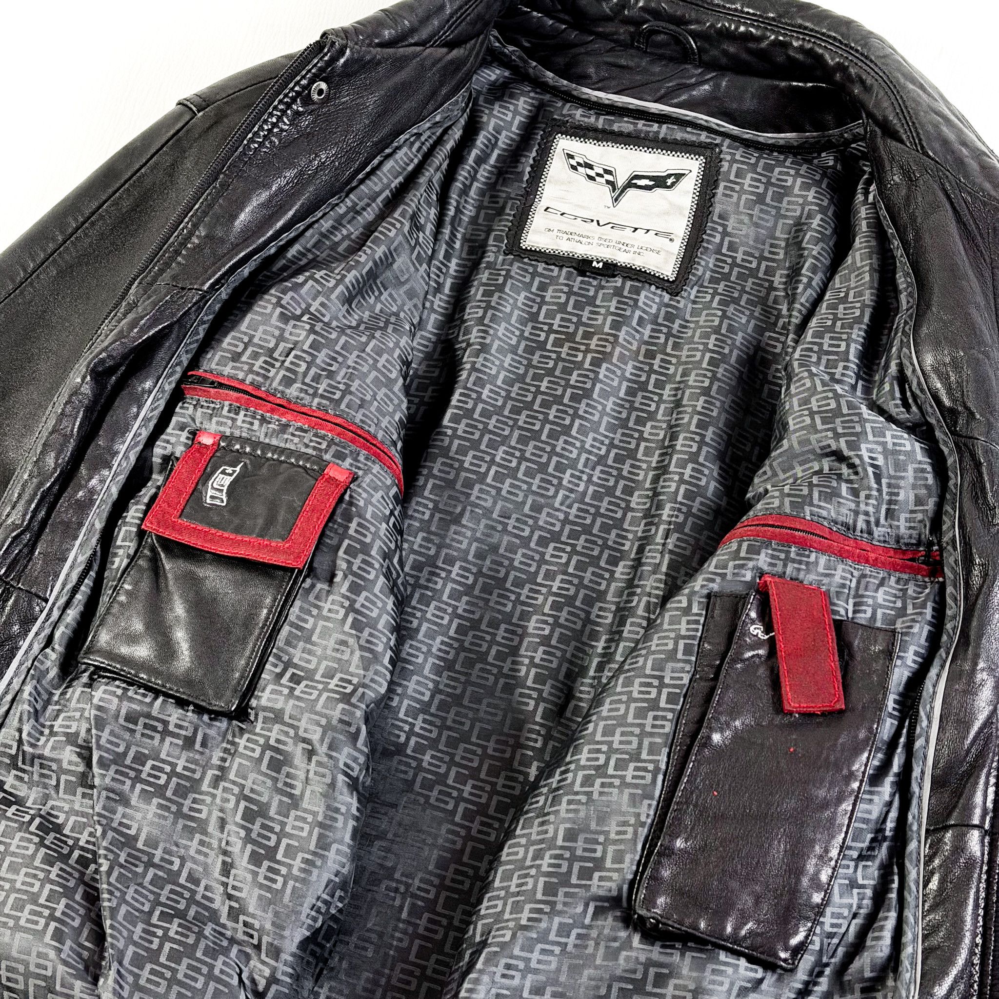 Vintage Y2K Corvette Lambskin Leather Bomber Jacket Size US M / EU 48-50 / 2 - 6 Thumbnail