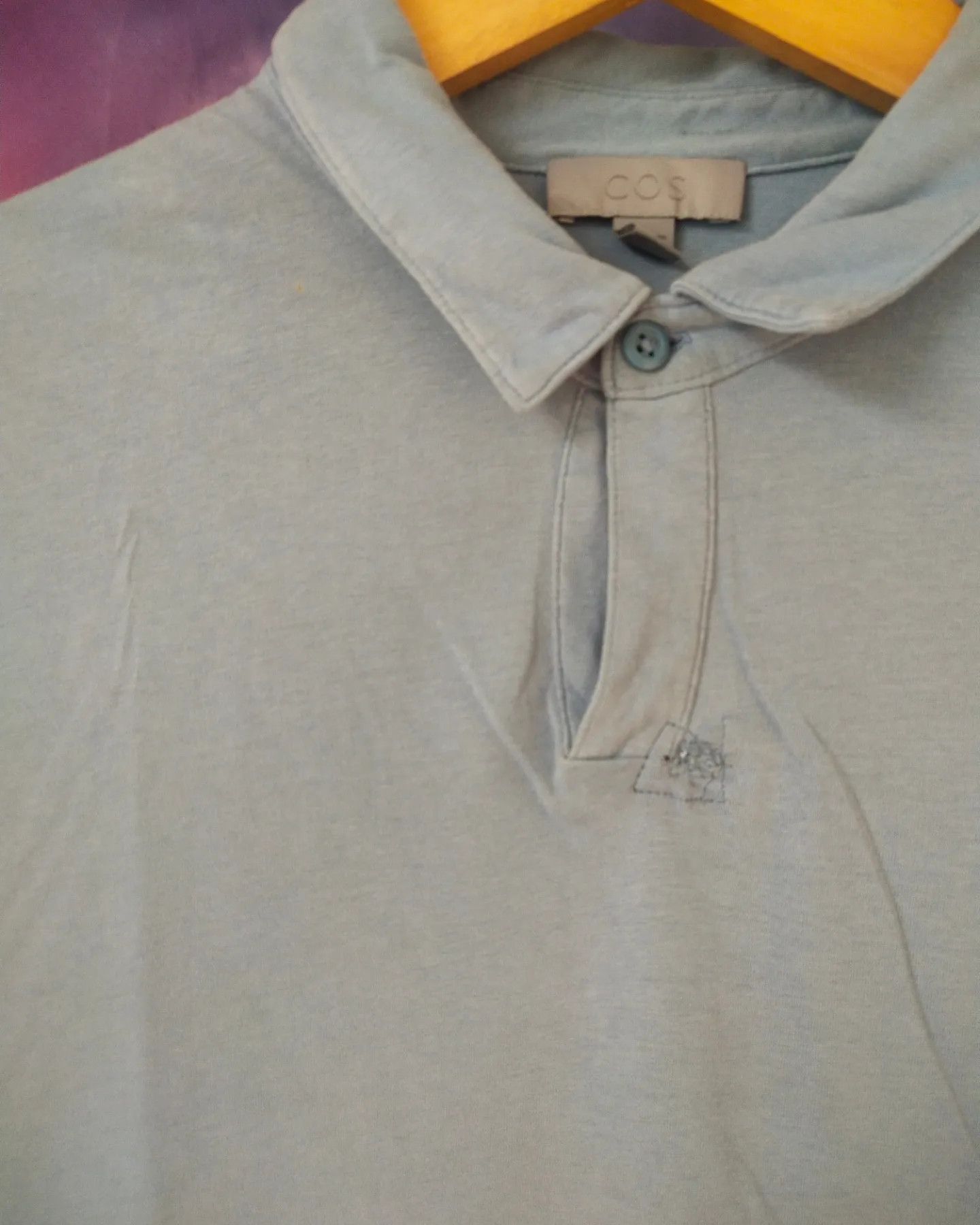 Cos Cos Light Blue Comfort Polo Shirt Size US L / EU 52-54 / 3 - 2 Thumbnail