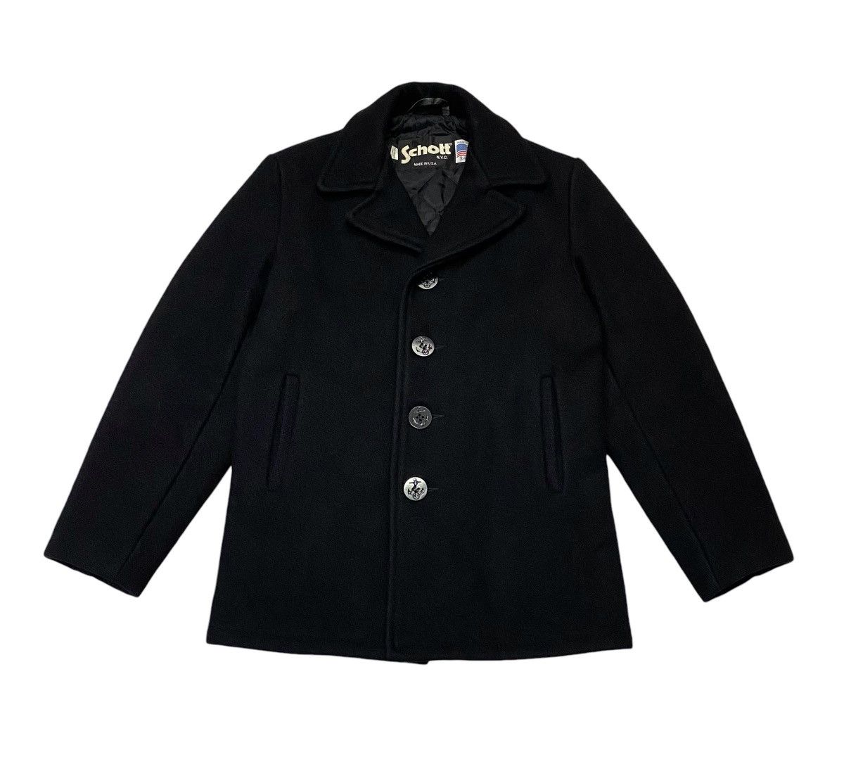 Schott × Vintage Vintage Schott USN WW2 Wool Peacoat Jacket m Size US M / EU 48-50 / 2 - 9 Thumbnail