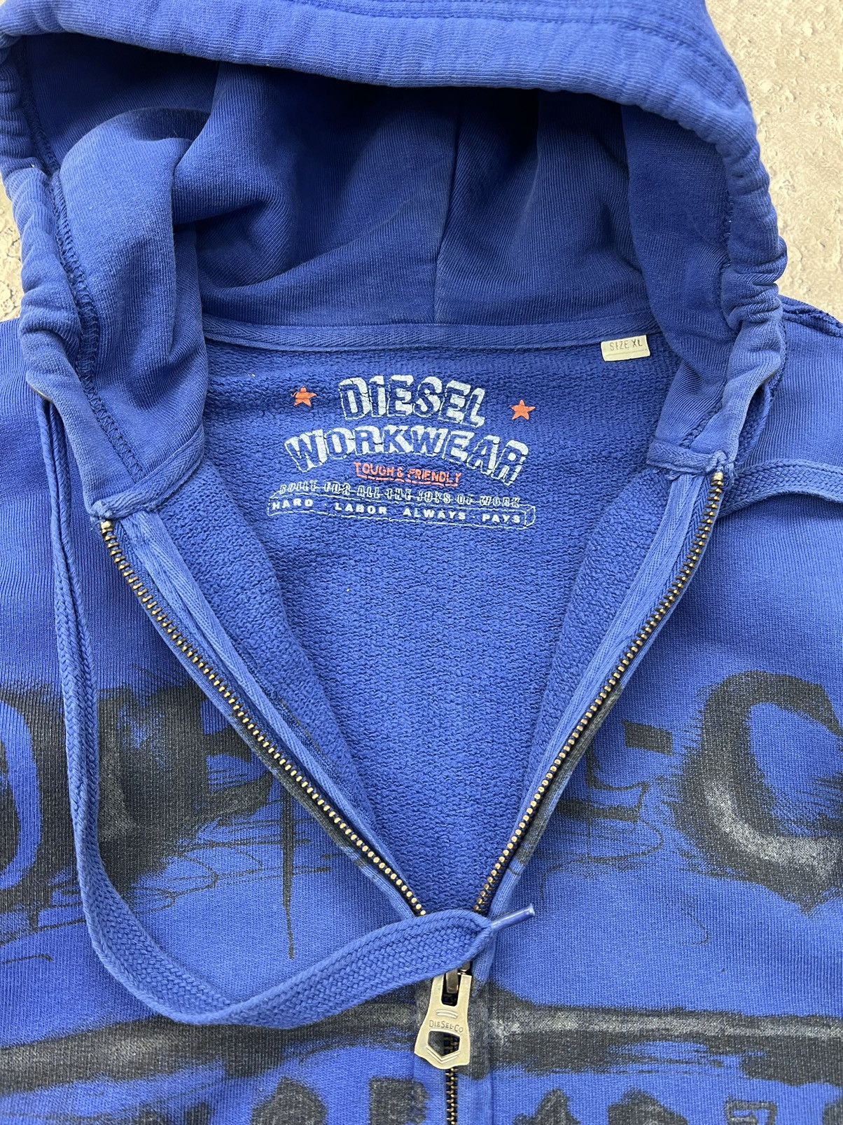 Diesel × Vintage Vintage BOXY FIT Diesel JAPANESE HOODIE ZIP UP Size US XL / EU 56 / 4 - 7 Thumbnail