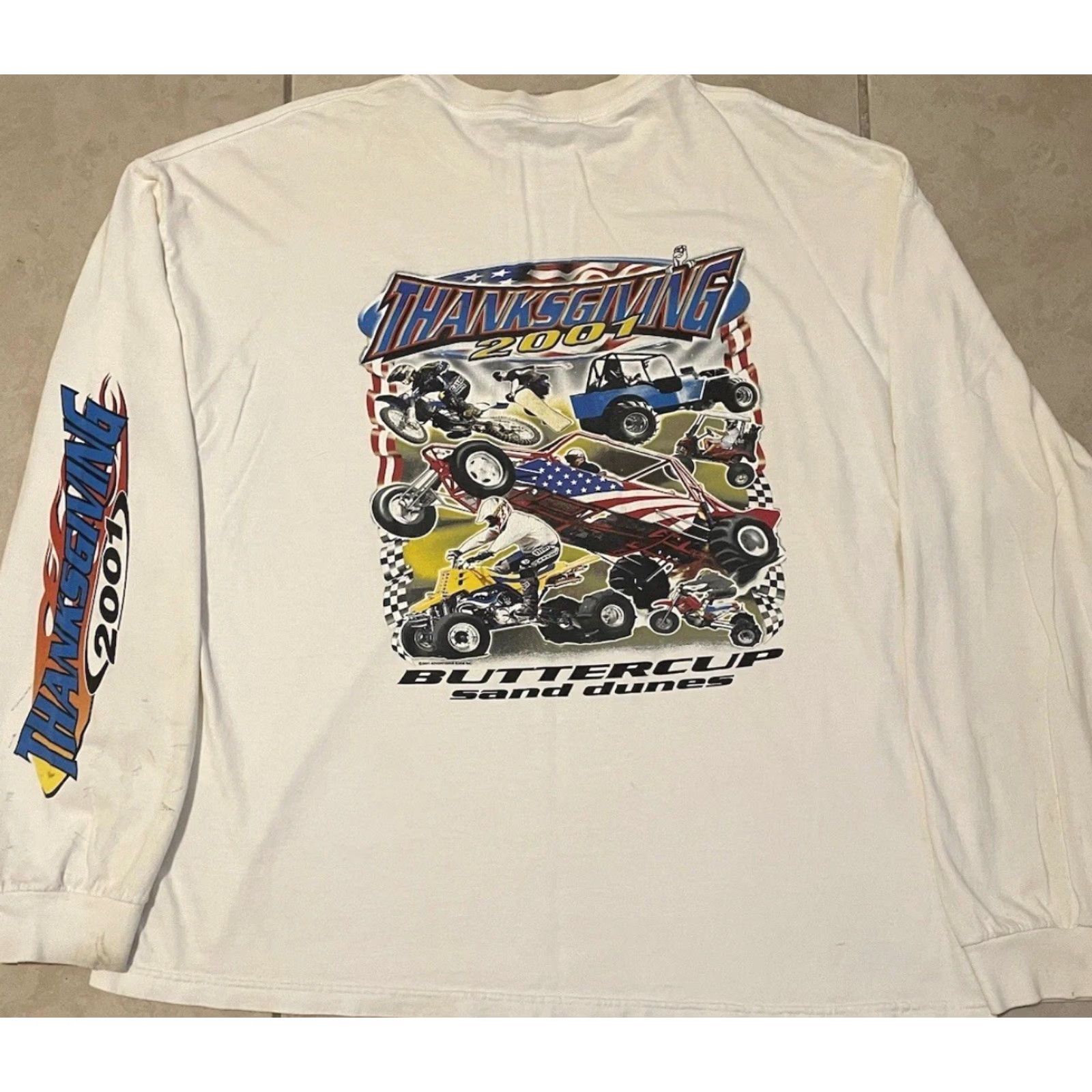 JNCO VINTAGE Motocross Flames Shirt 2XL Men White Distressed Biker Skate 90s Y2K Fire JP Gunn N/A Size US XXL / EU 58 / 5 - 2 Thumbnail