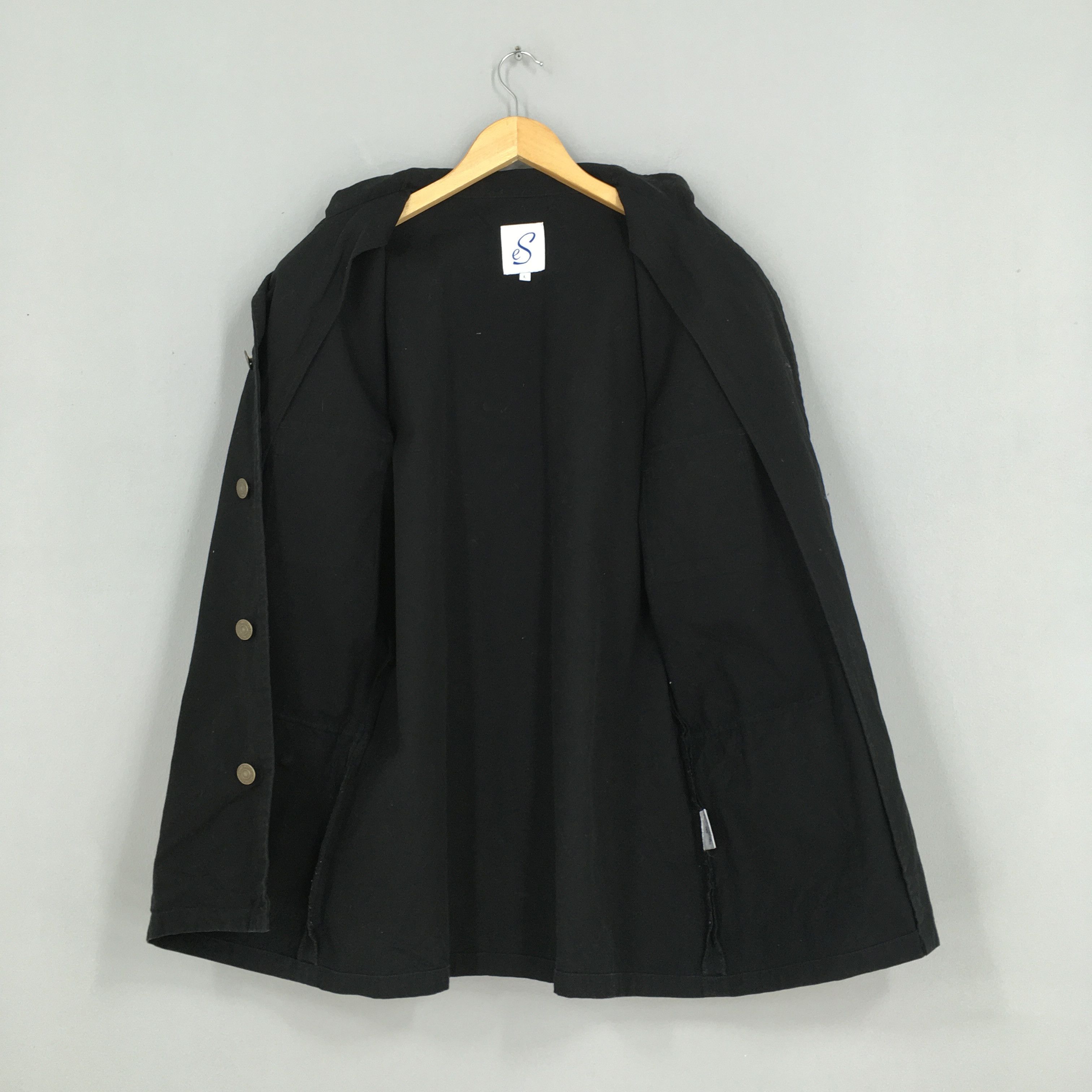 eS Vintage 1990s Black Denim Jeans Workwear Jacket Large Size US L / EU 52-54 / 3 - 6 Thumbnail